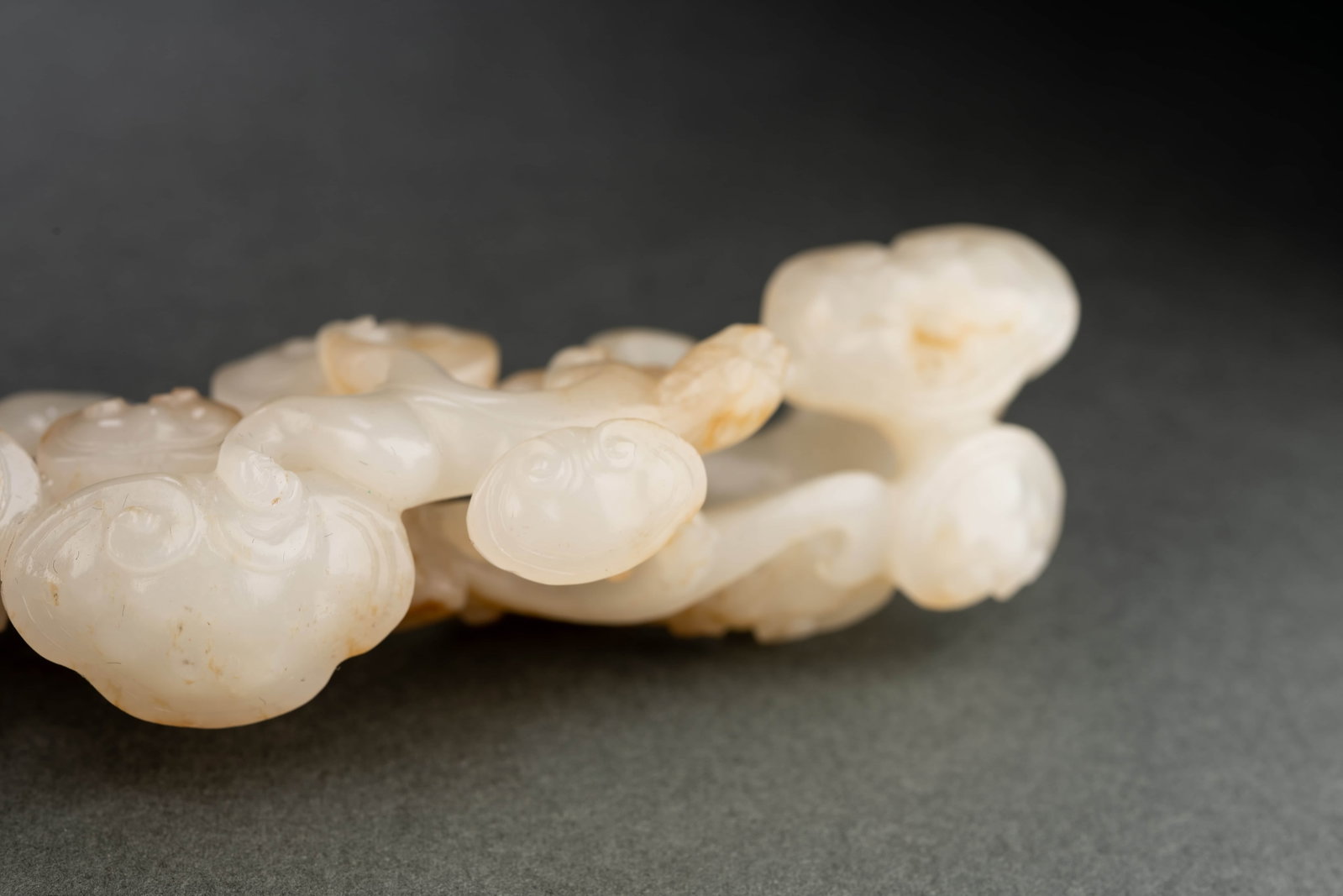 Carved Jade Lingzhi Brush Rack - 8