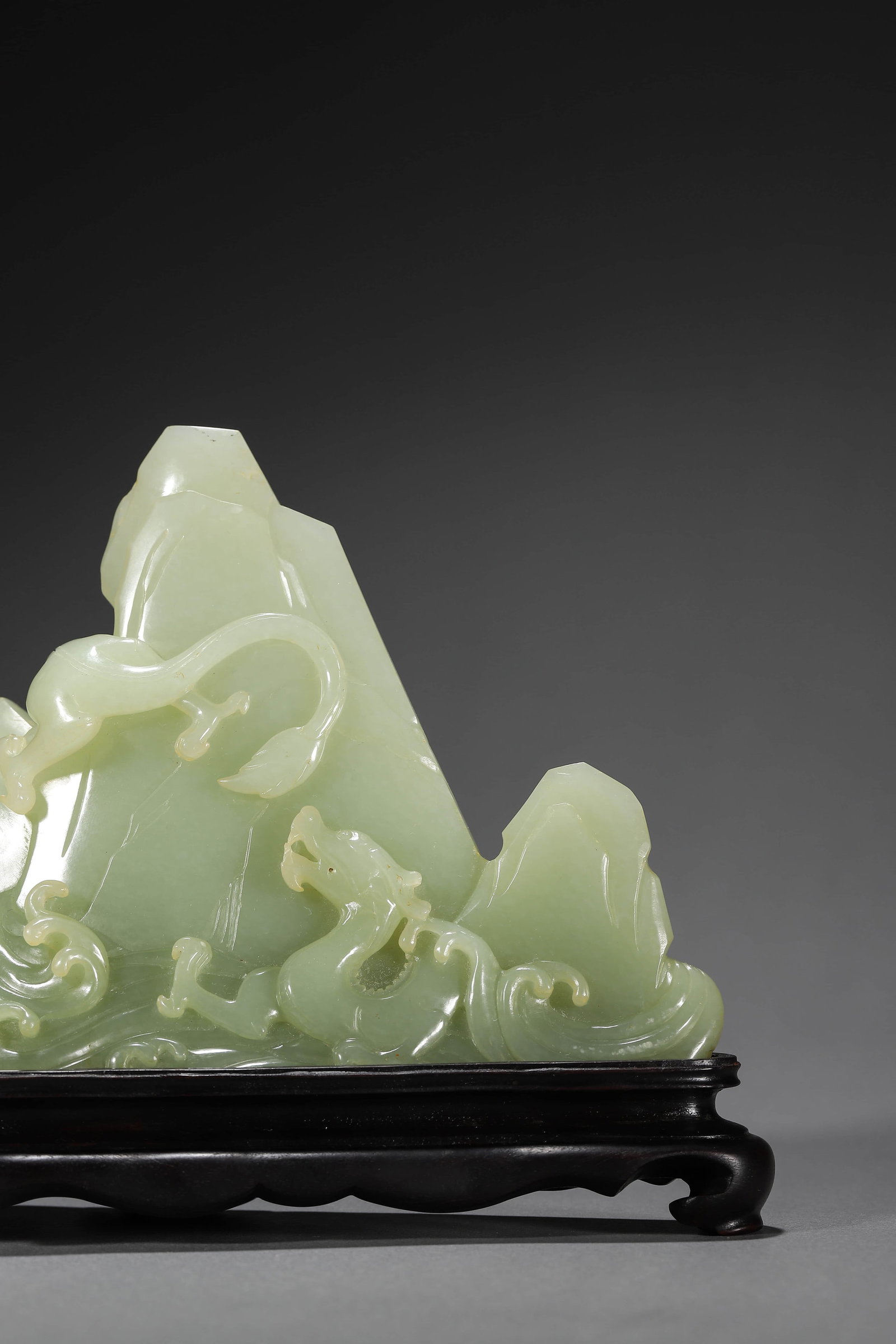 Yellow Jade Chi-Dragon Boulder - 2
