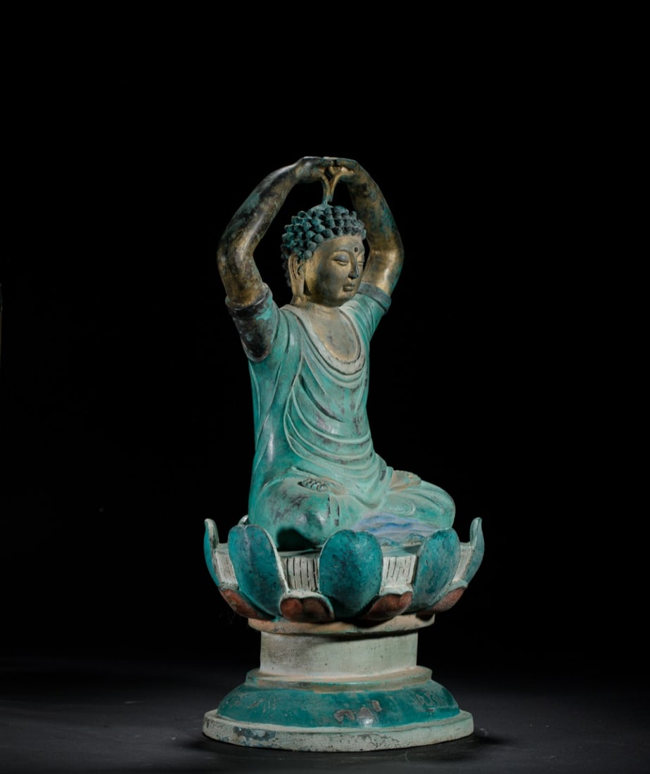 Painted Bronze Shakyamuni Statue - 2