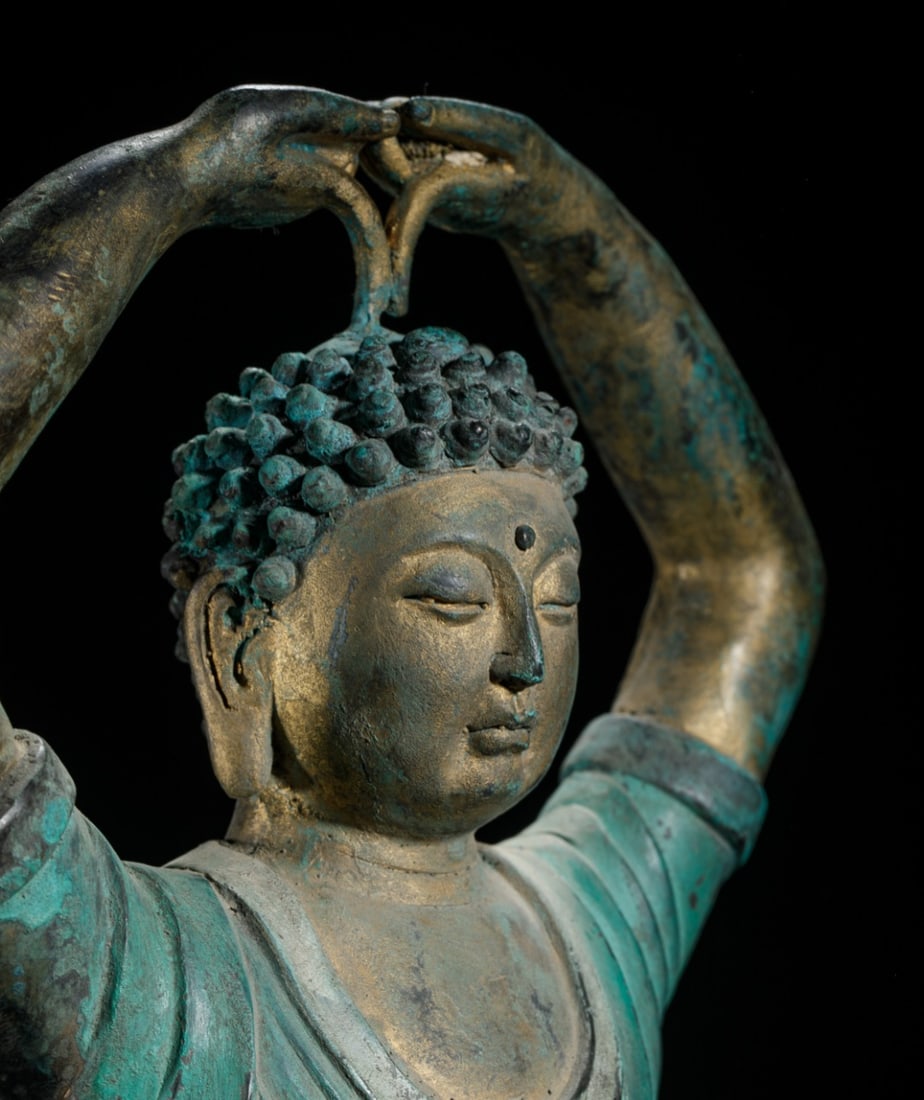Painted Bronze Shakyamuni Statue - 3