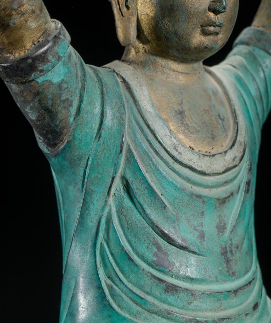 Painted Bronze Shakyamuni Statue - 4
