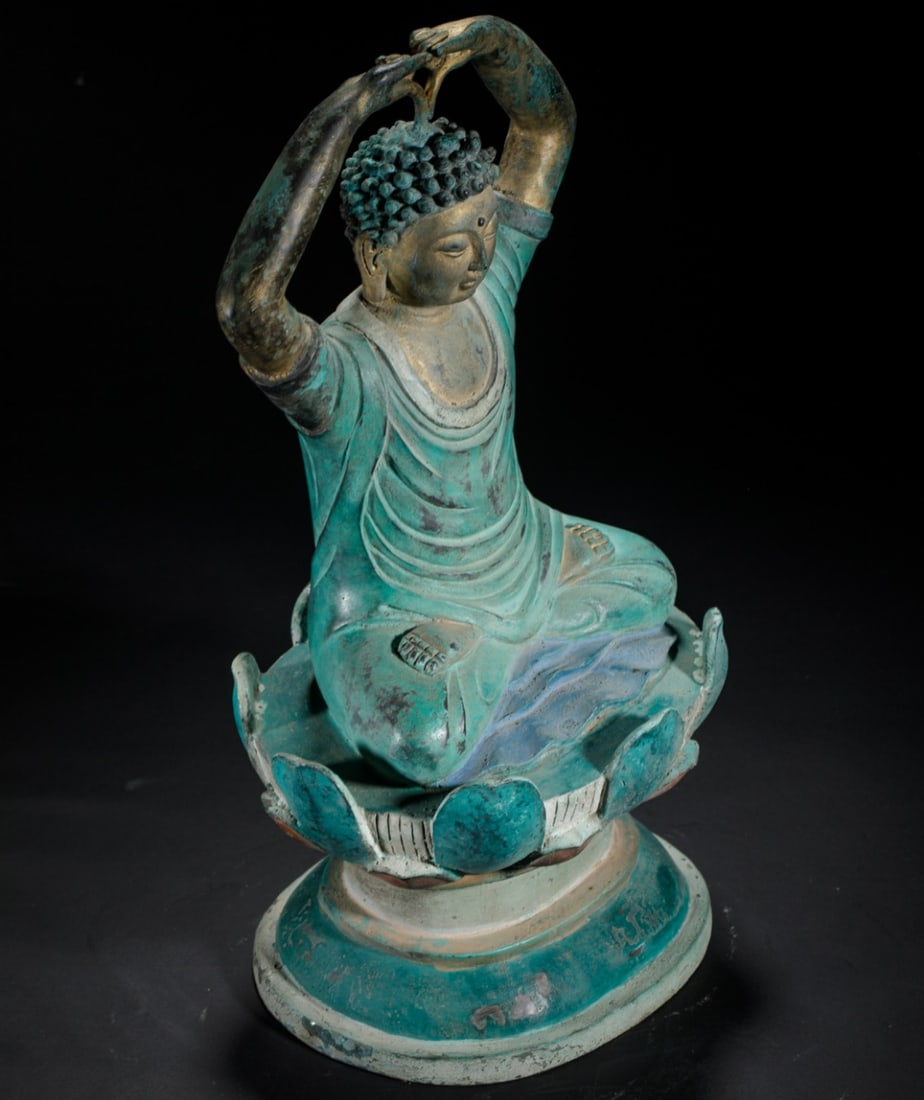 Painted Bronze Shakyamuni Statue - 5