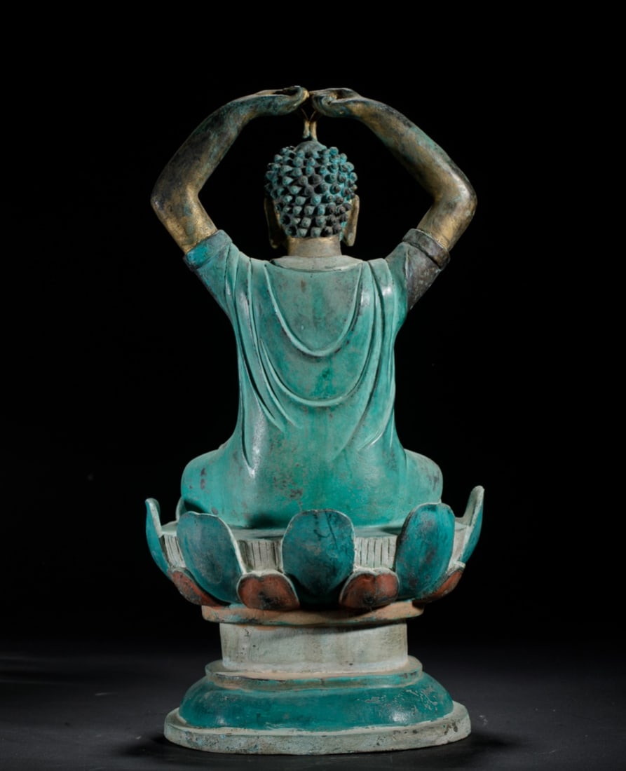 Painted Bronze Shakyamuni Statue - 6