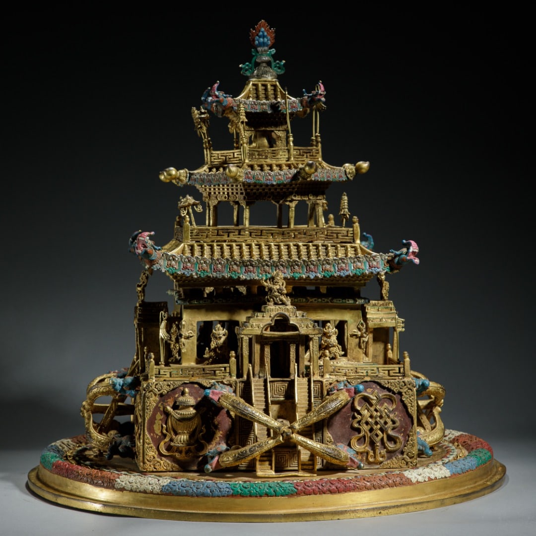 Gilt-Bronze Painted Mandala - 10