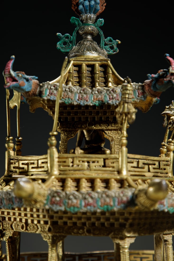 Gilt-Bronze Painted Mandala - 11