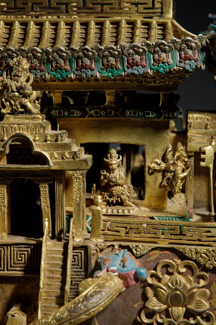 Gilt-Bronze Painted Mandala - 4
