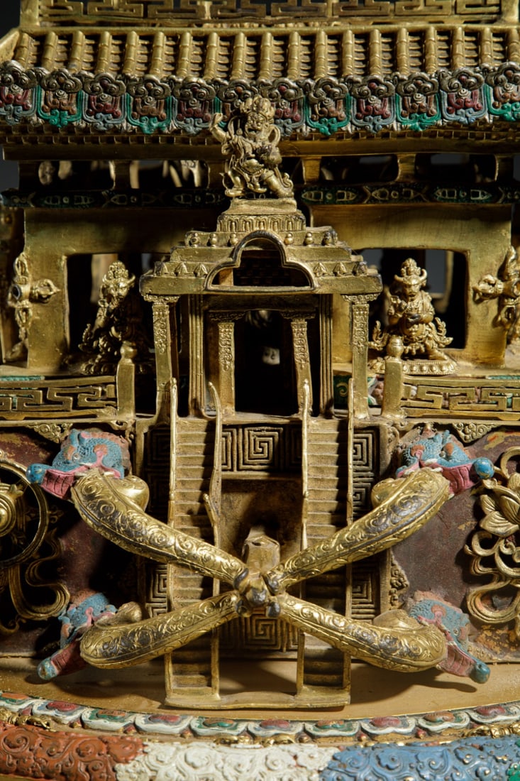 Gilt-Bronze Painted Mandala - 5