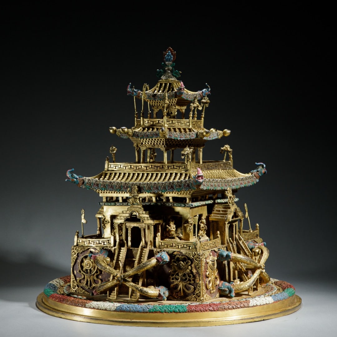 Gilt-Bronze Painted Mandala - 6