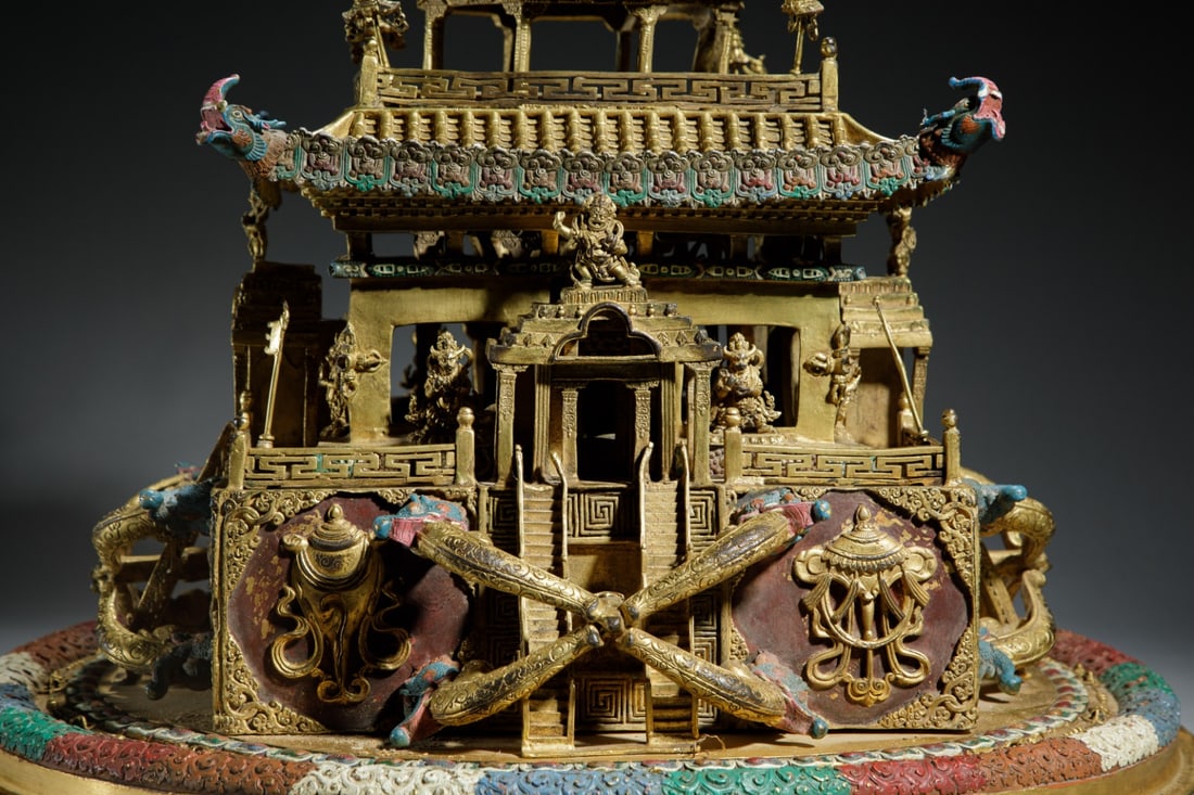 Gilt-Bronze Painted Mandala - 8