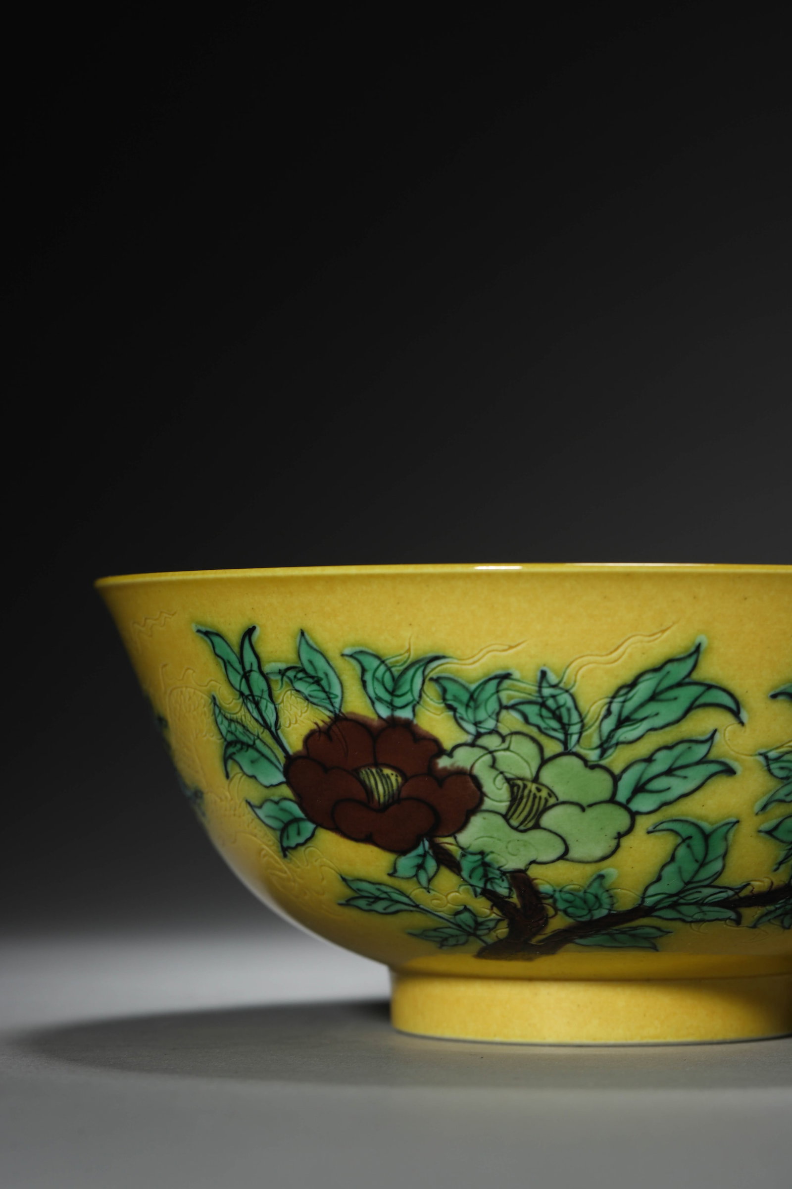 Yellow Ground Floral Bowl - 4