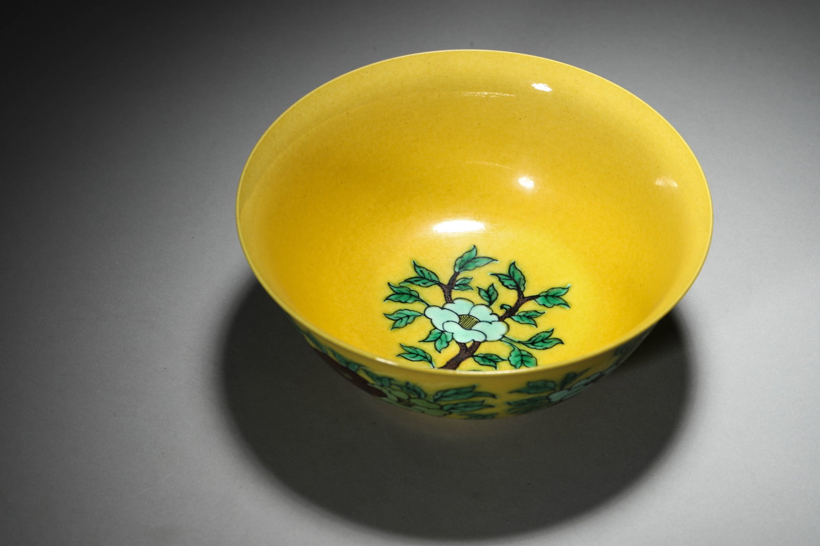 Yellow Ground Floral Bowl - 5