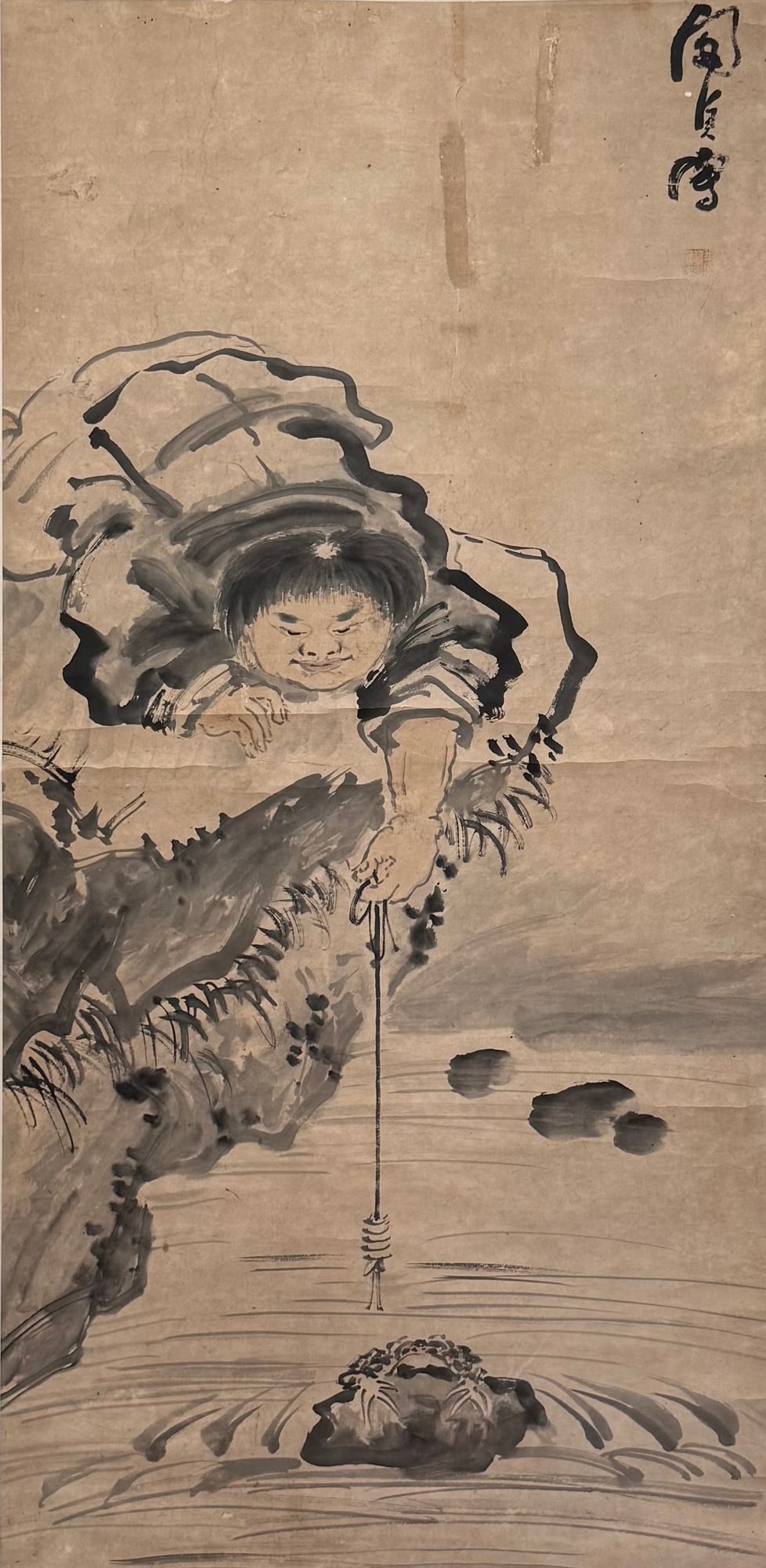 Chinese Drawing Figure Painting, Min Zhen Mark: Chinese Drawing Figure Painting, Min Zhen Mark 124×60cm