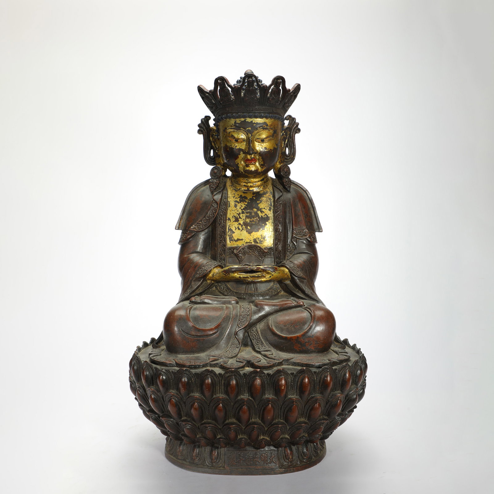 Gilt-Lacquered Bronze Figure of Buddha: Gilt-Lacquered Bronze Figure of Buddha Height:53cm Width:30cm