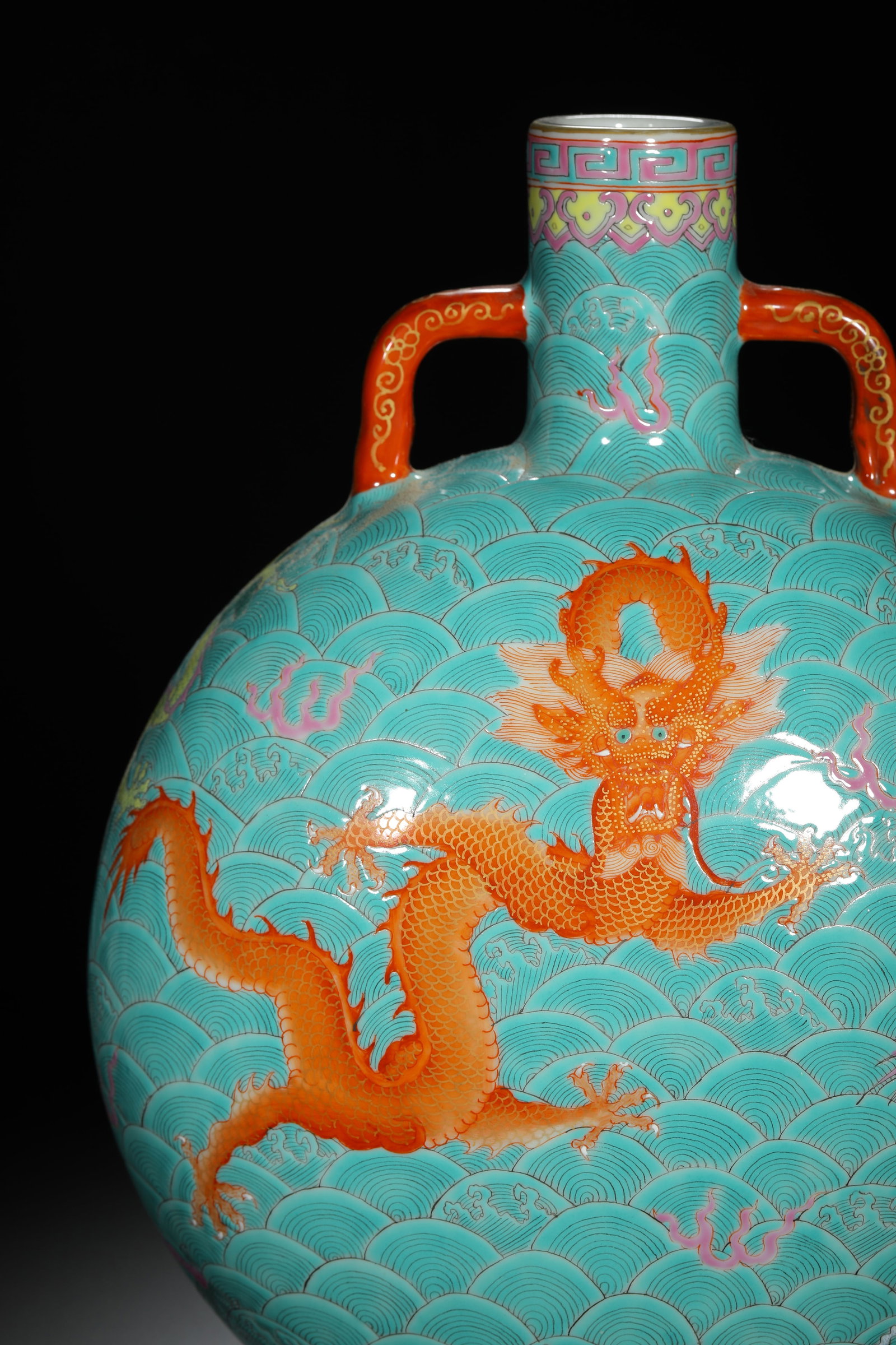 Green-Glazed Dragon Moonflask - 2