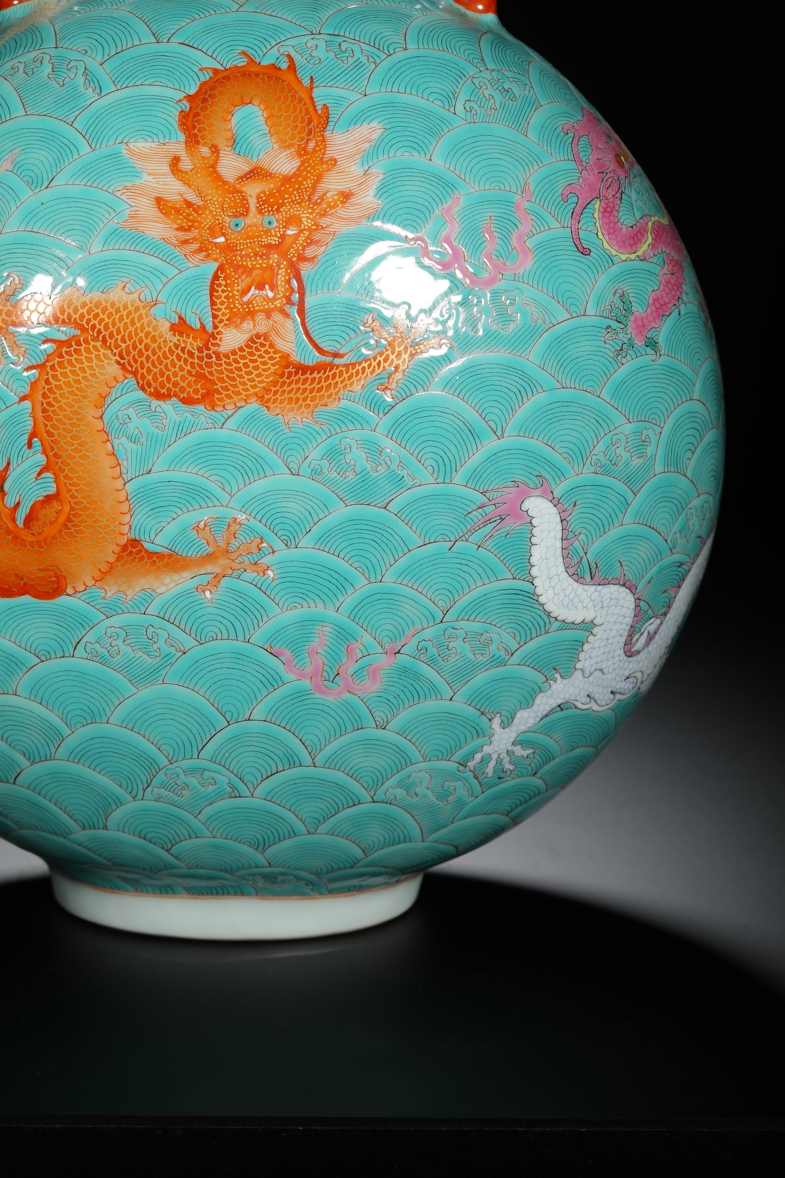 Green-Glazed Dragon Moonflask - 3