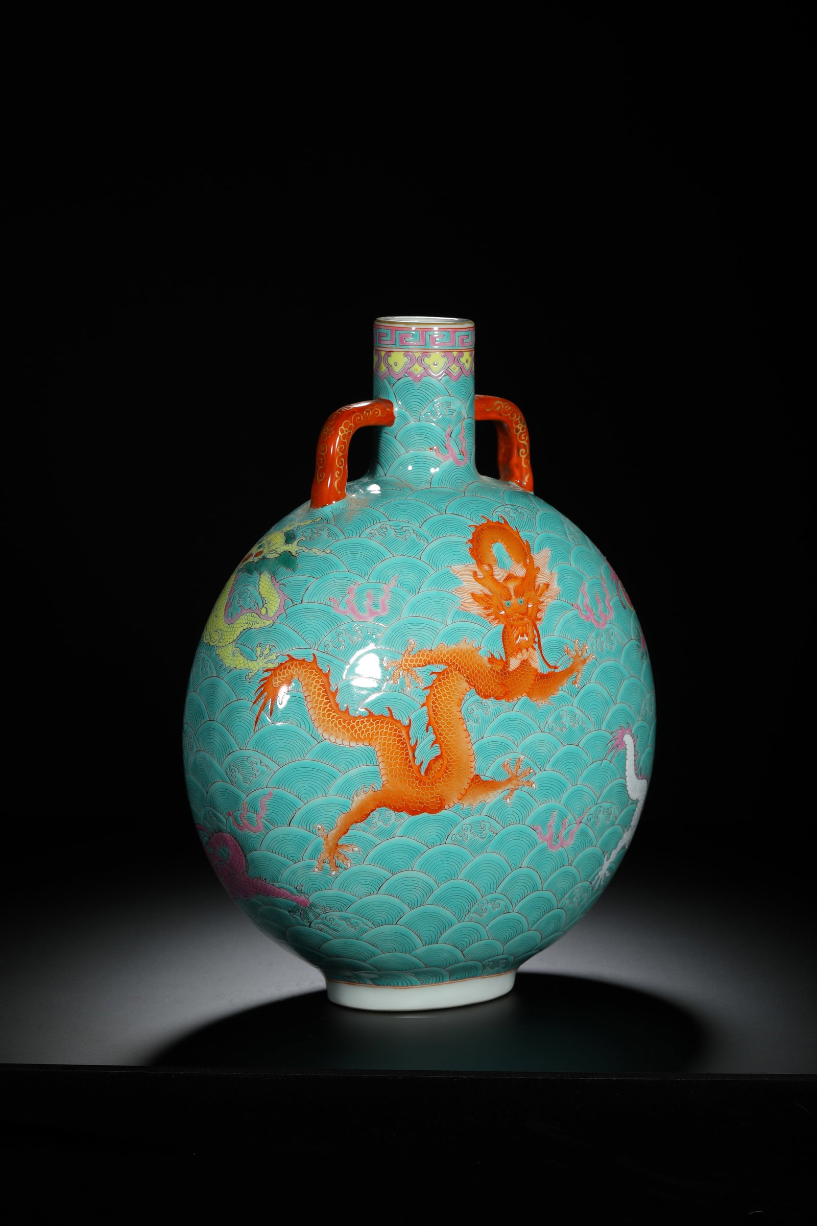 Green-Glazed Dragon Moonflask - 5