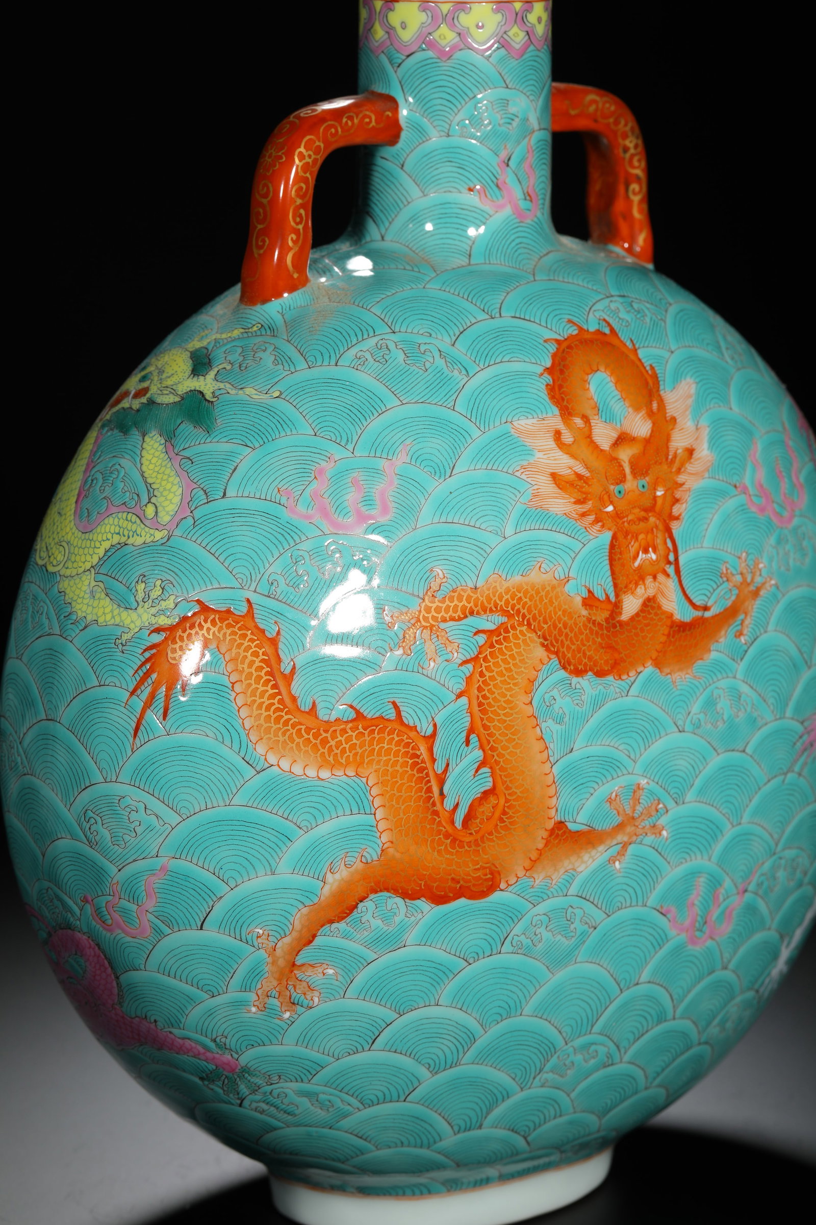 Green-Glazed Dragon Moonflask - 6