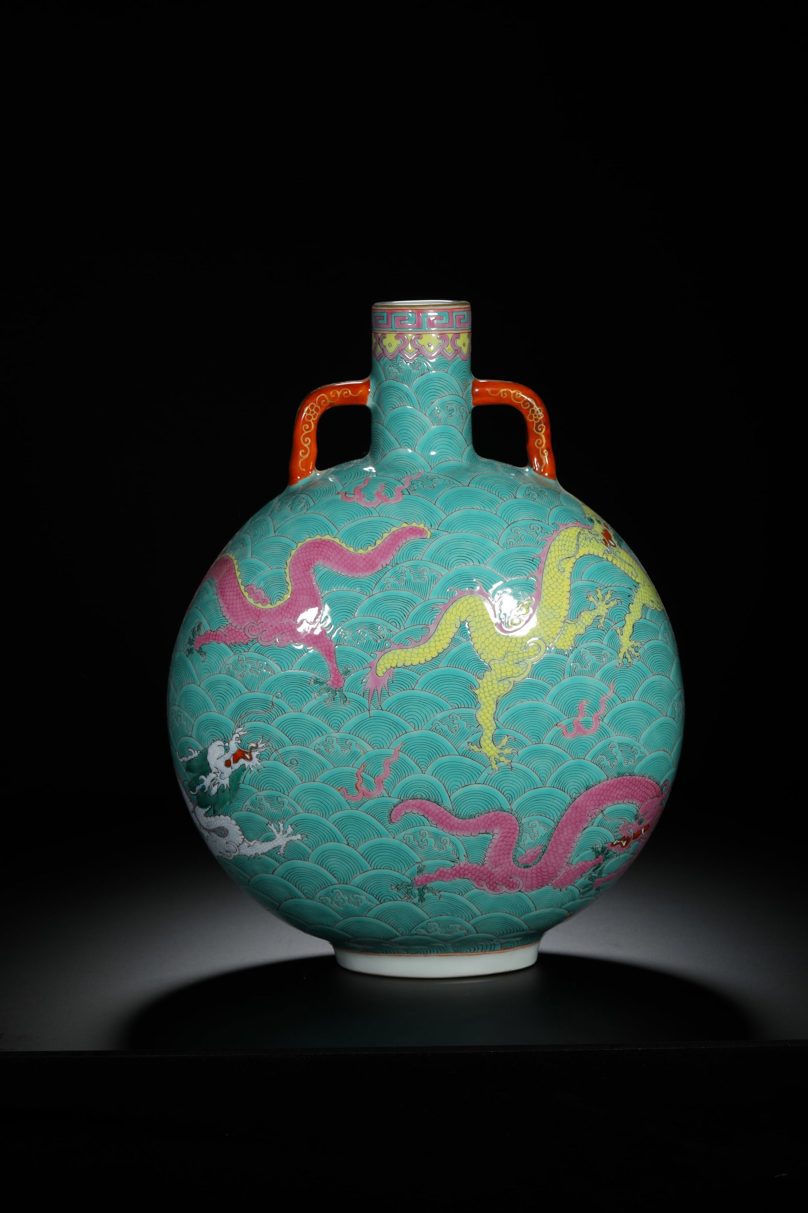 Green-Glazed Dragon Moonflask - 8