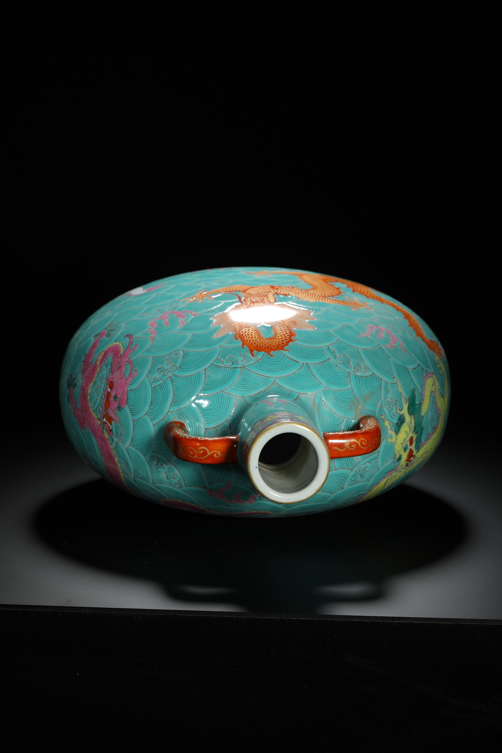 Green-Glazed Dragon Moonflask - 9