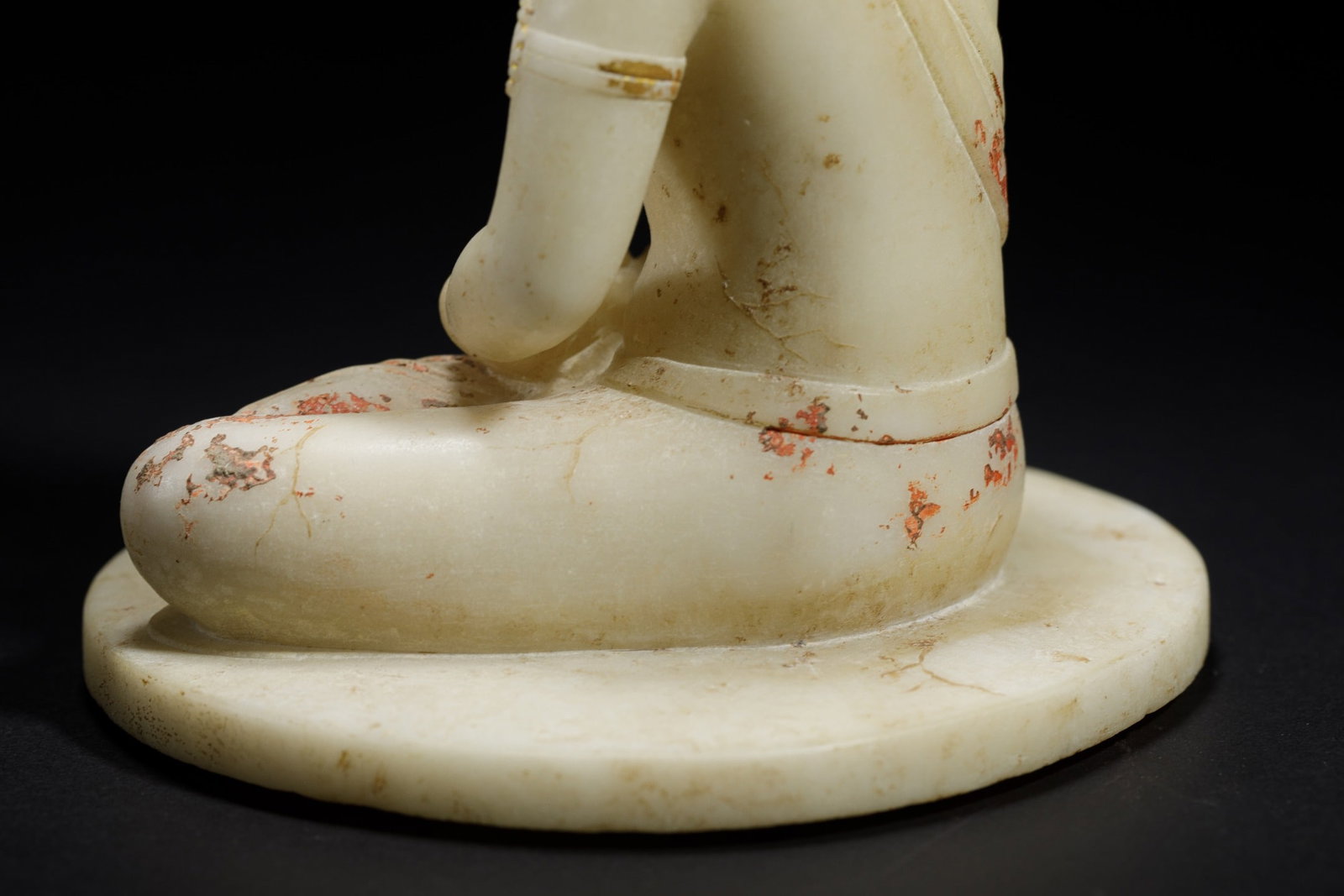 A Han White Jade Buddha Statue - 8