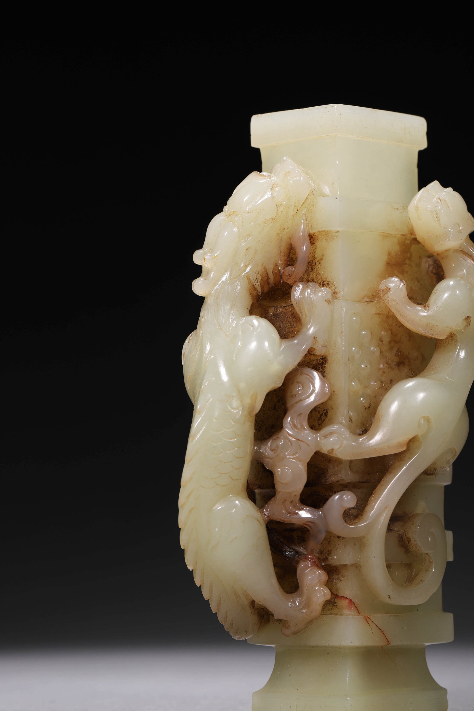 Carved 'DRAGON' vase - 5