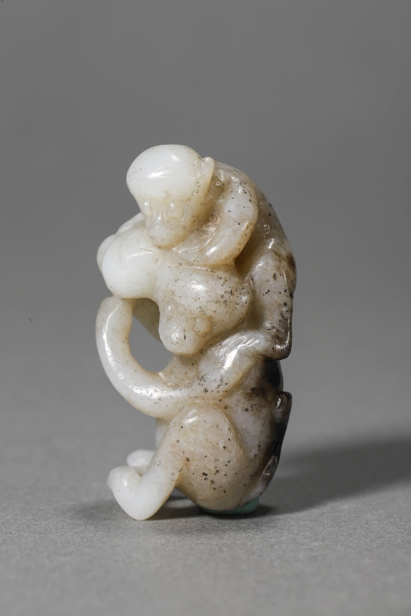 Carved Jade Monkey Ornament - 2