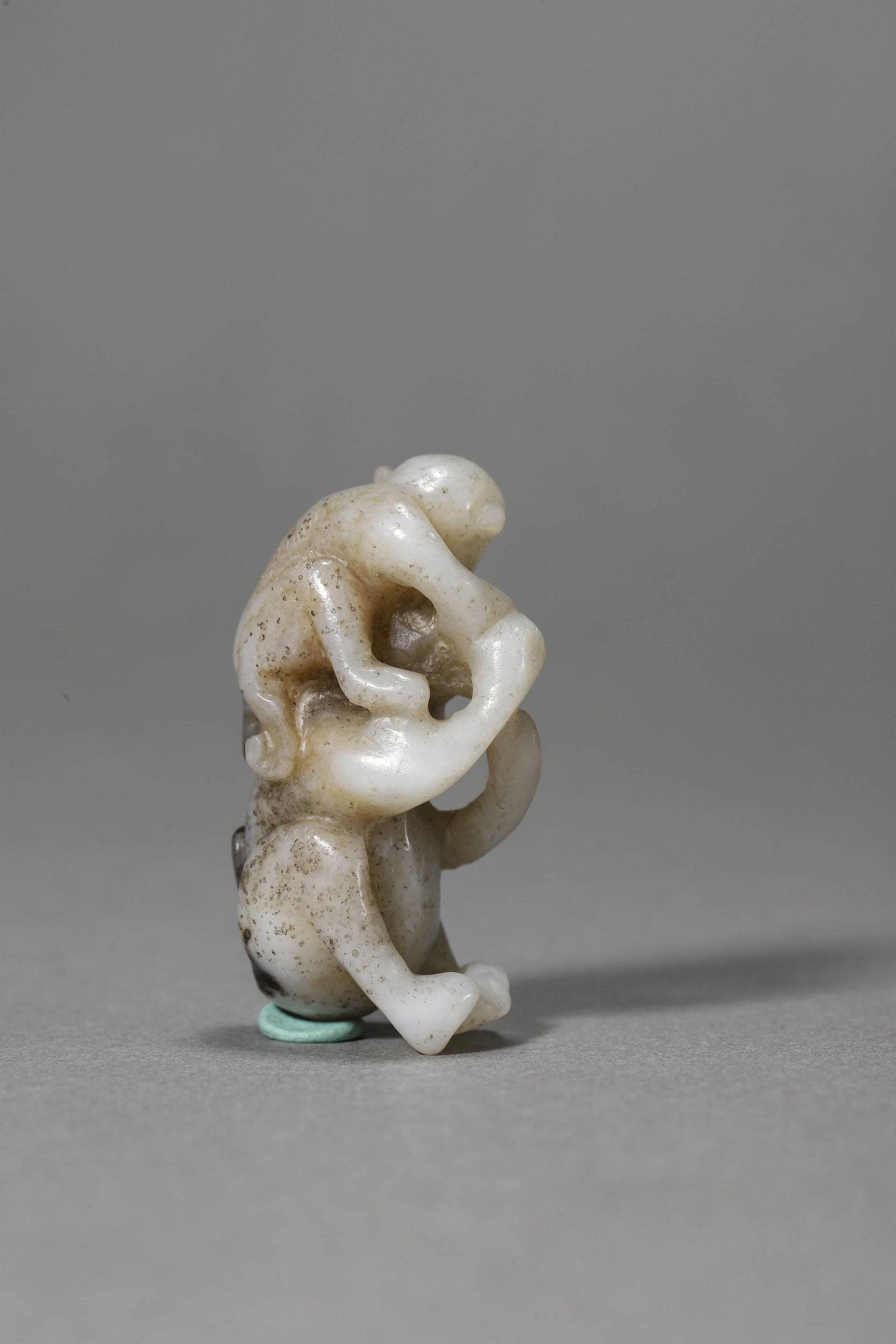 Carved Jade Monkey Ornament - 3