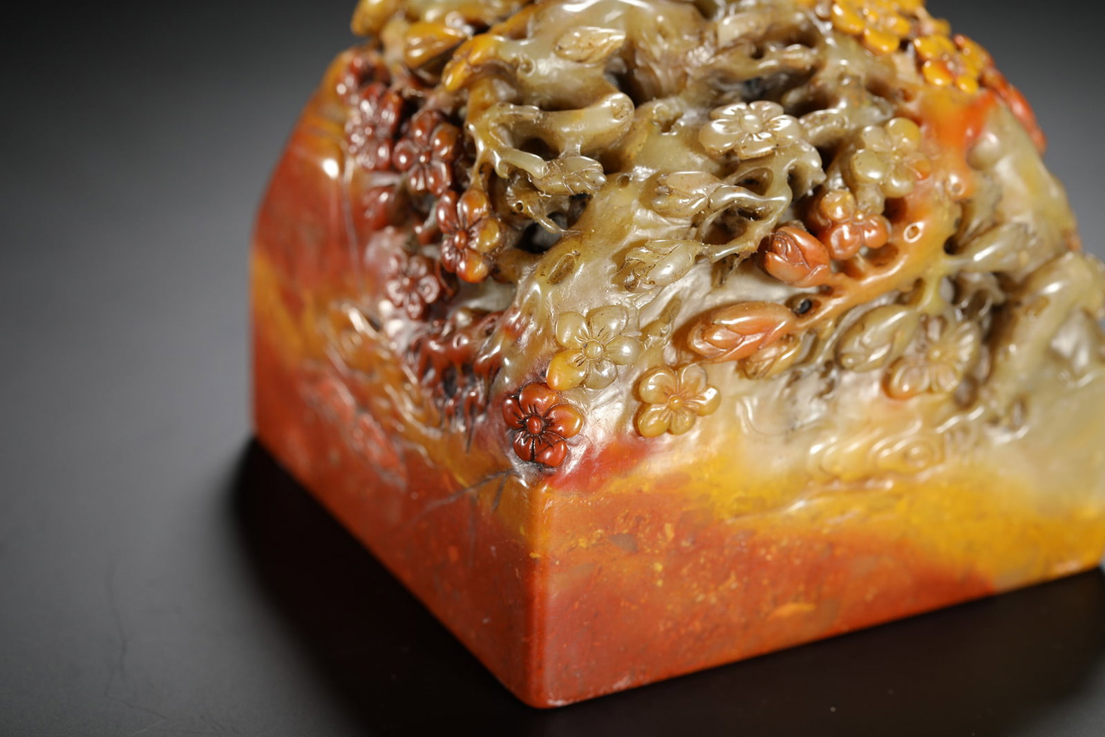 Shoushan Stone Floral Seal - 4