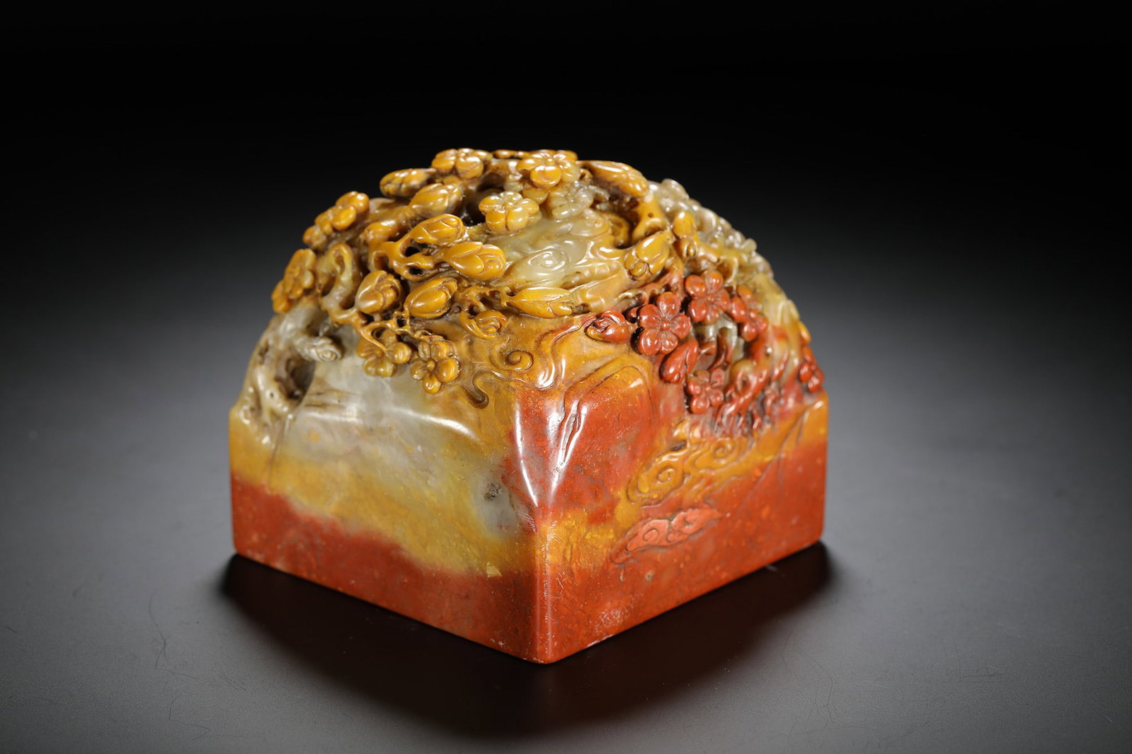 Shoushan Stone Floral Seal - 5