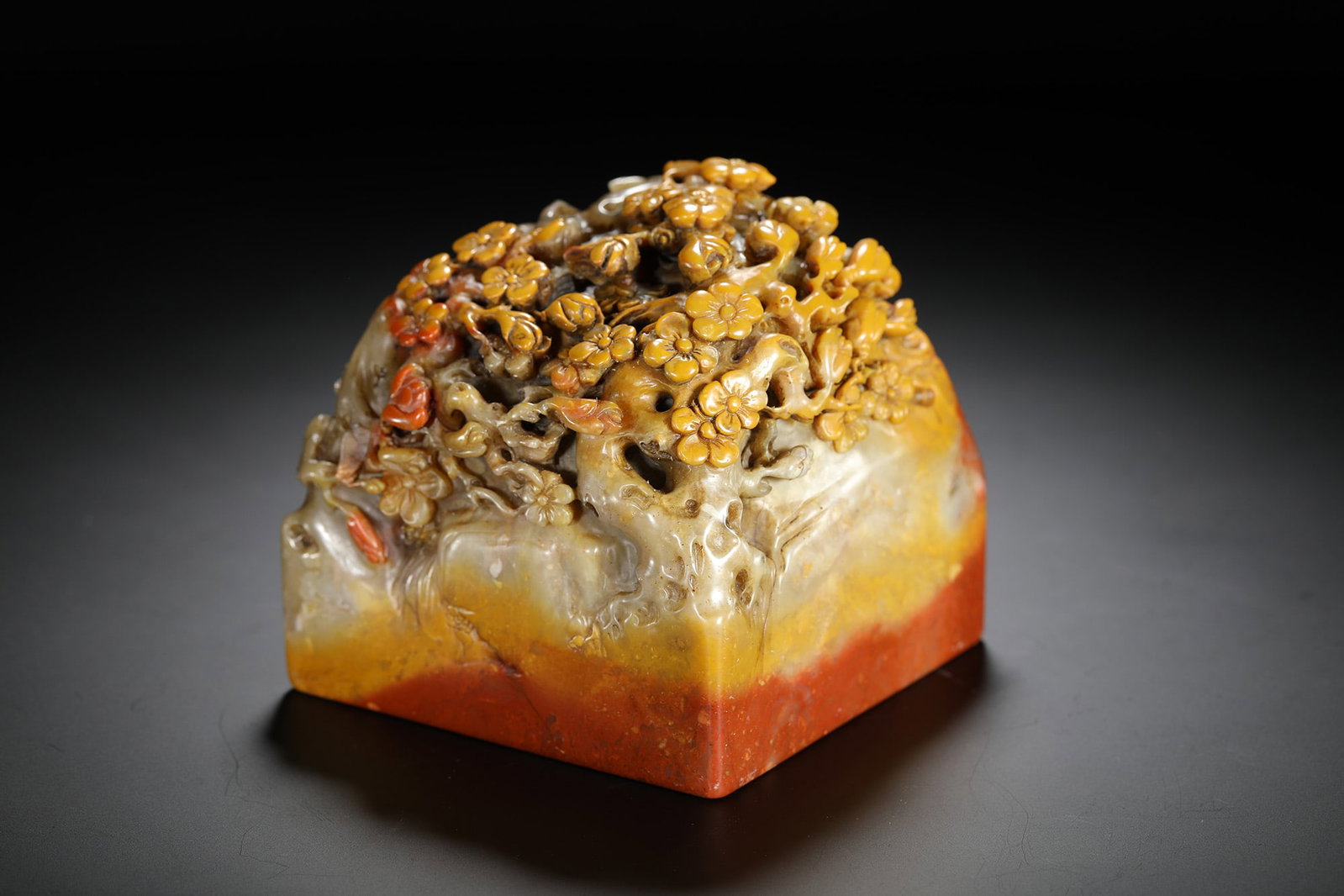 Shoushan Stone Floral Seal - 8