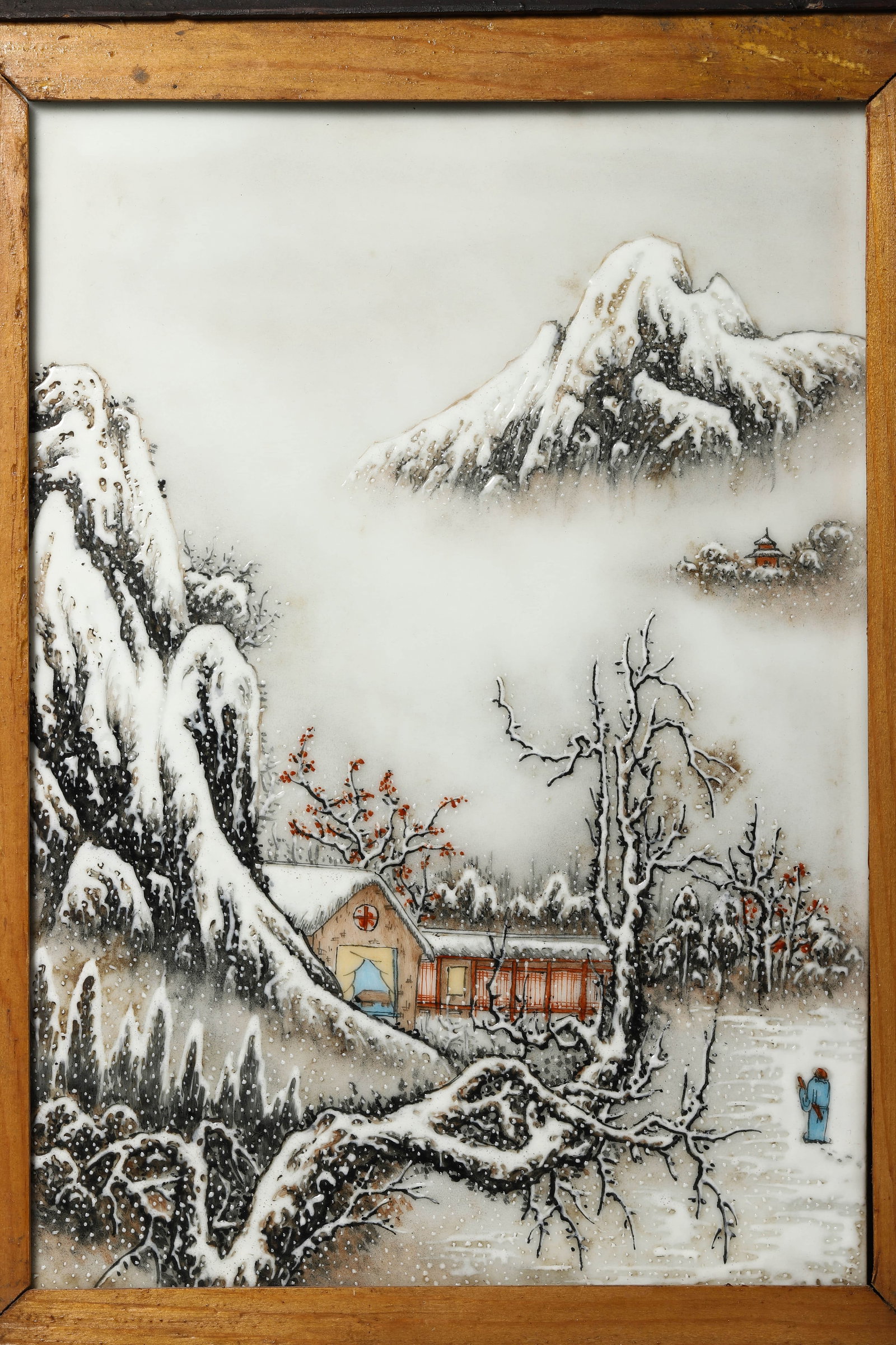 Grisalle Glaze Snowy View Hanging Screen - 2