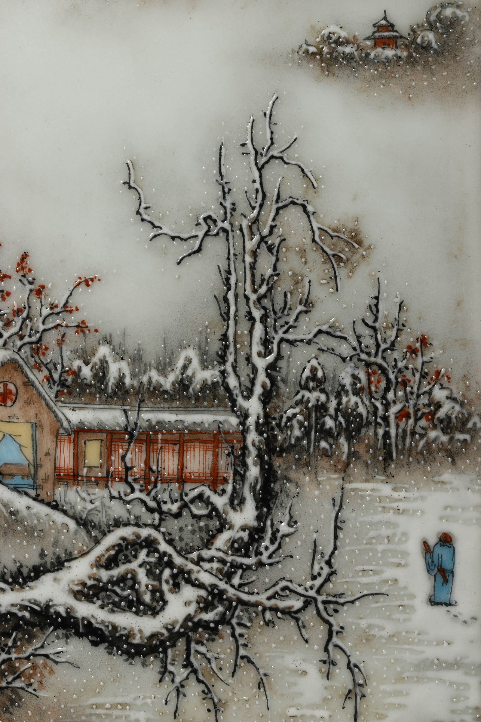 Grisalle Glaze Snowy View Hanging Screen - 3