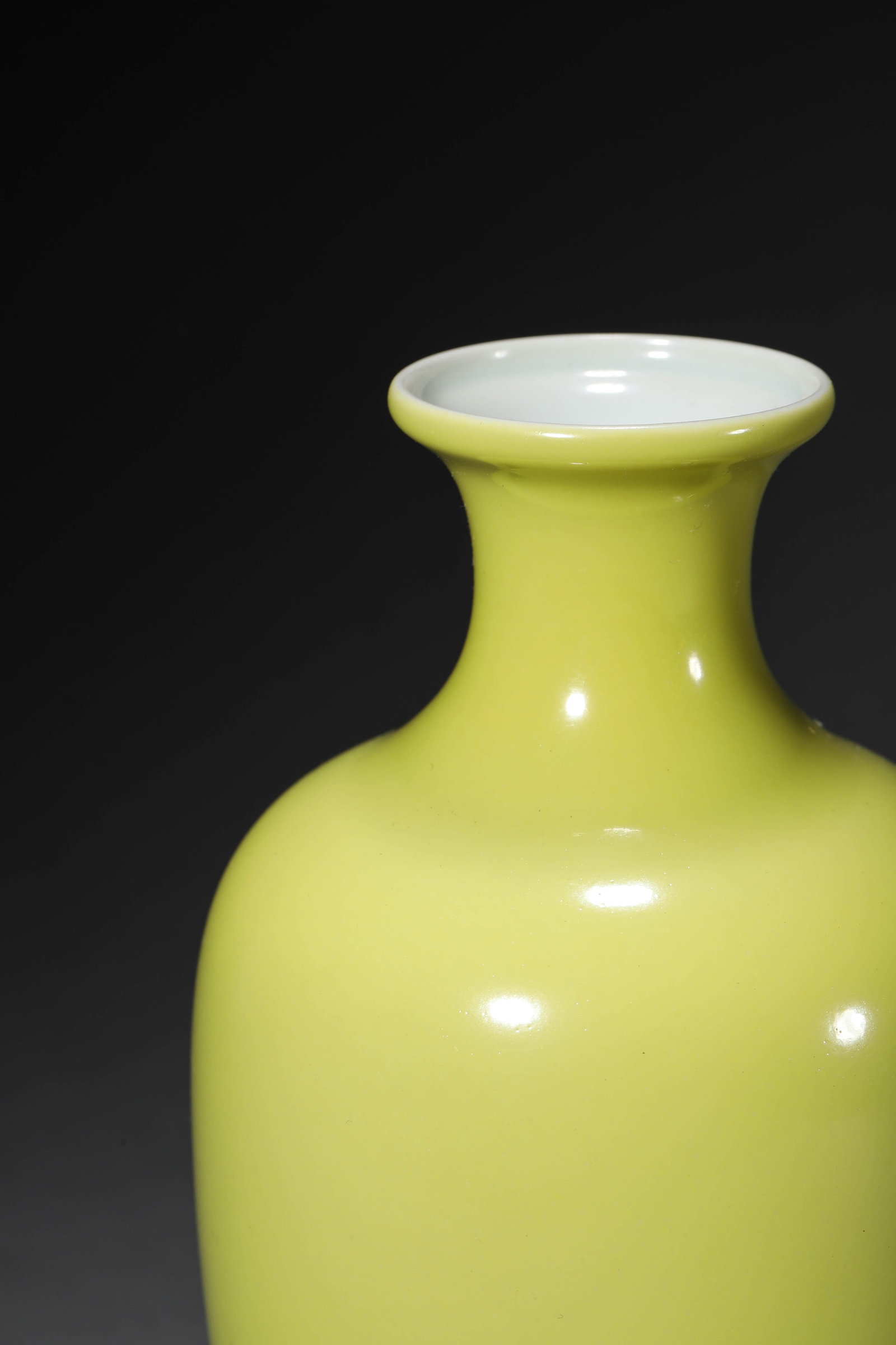 Yellow Glaze Bottle Vase - 3