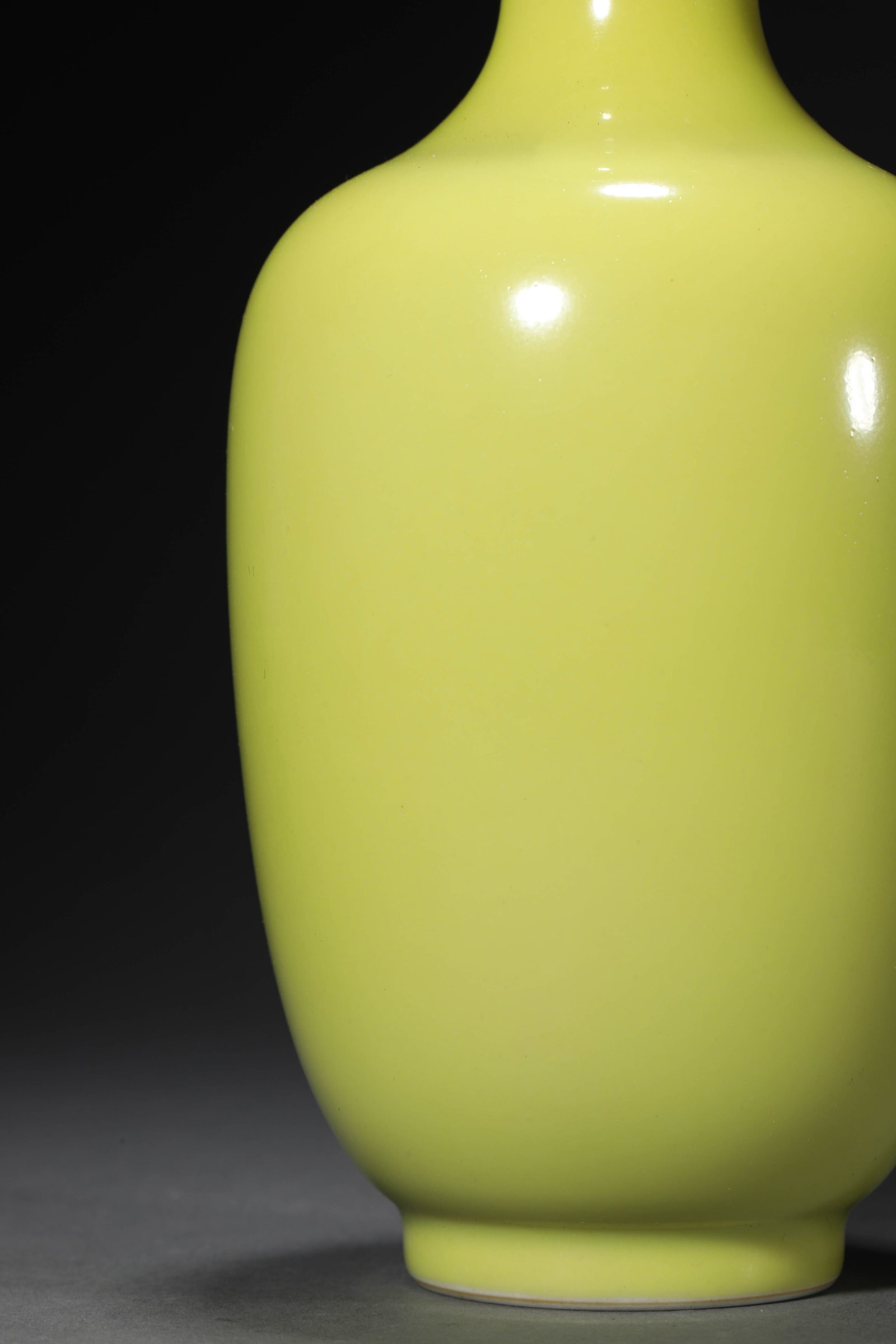 Yellow Glaze Bottle Vase - 4
