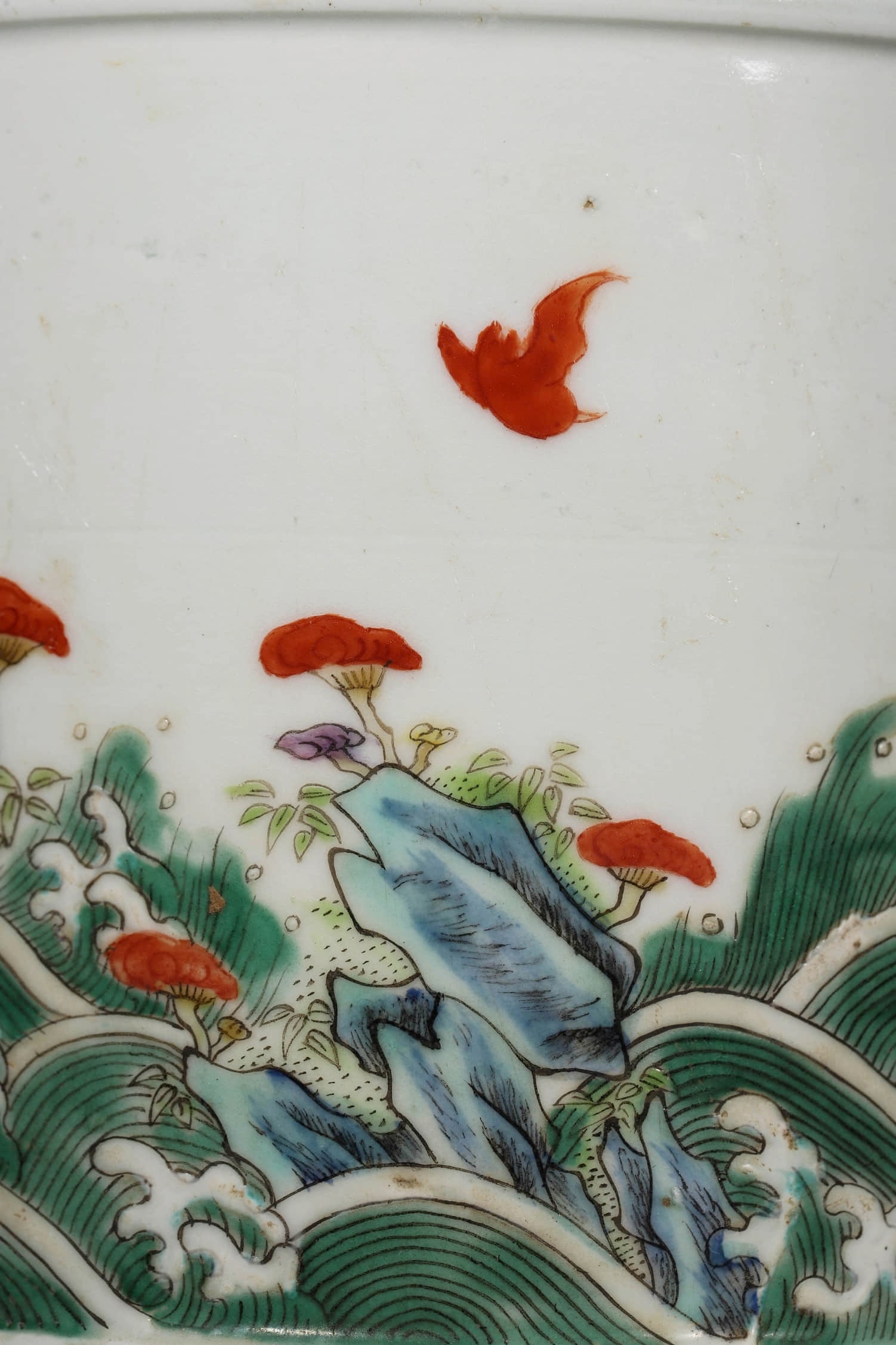 Wucai Glaze Immortal Brush Pot - 3