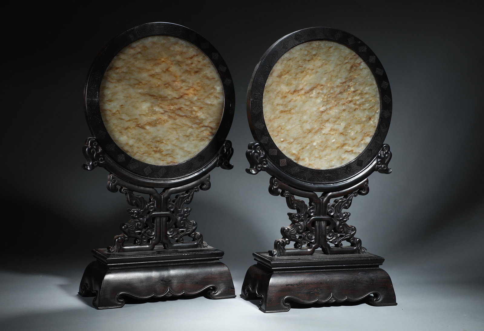 Pair Of Jade ‘Table Screen’ - 5