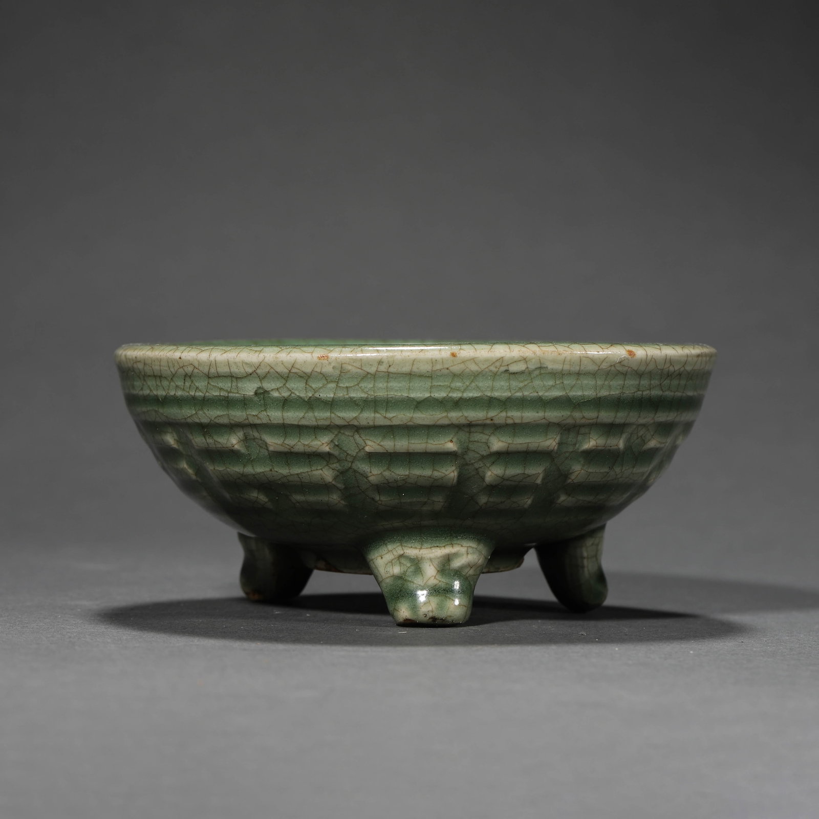 Celadon Glaze Tripod Censer - 2