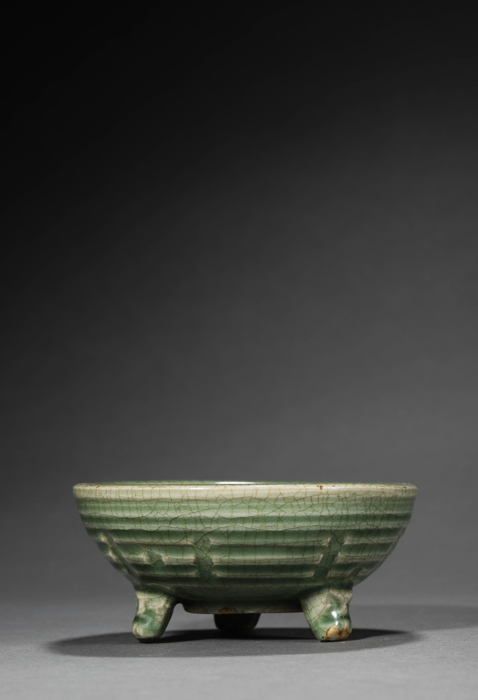 Celadon Glaze Tripod Censer - 3