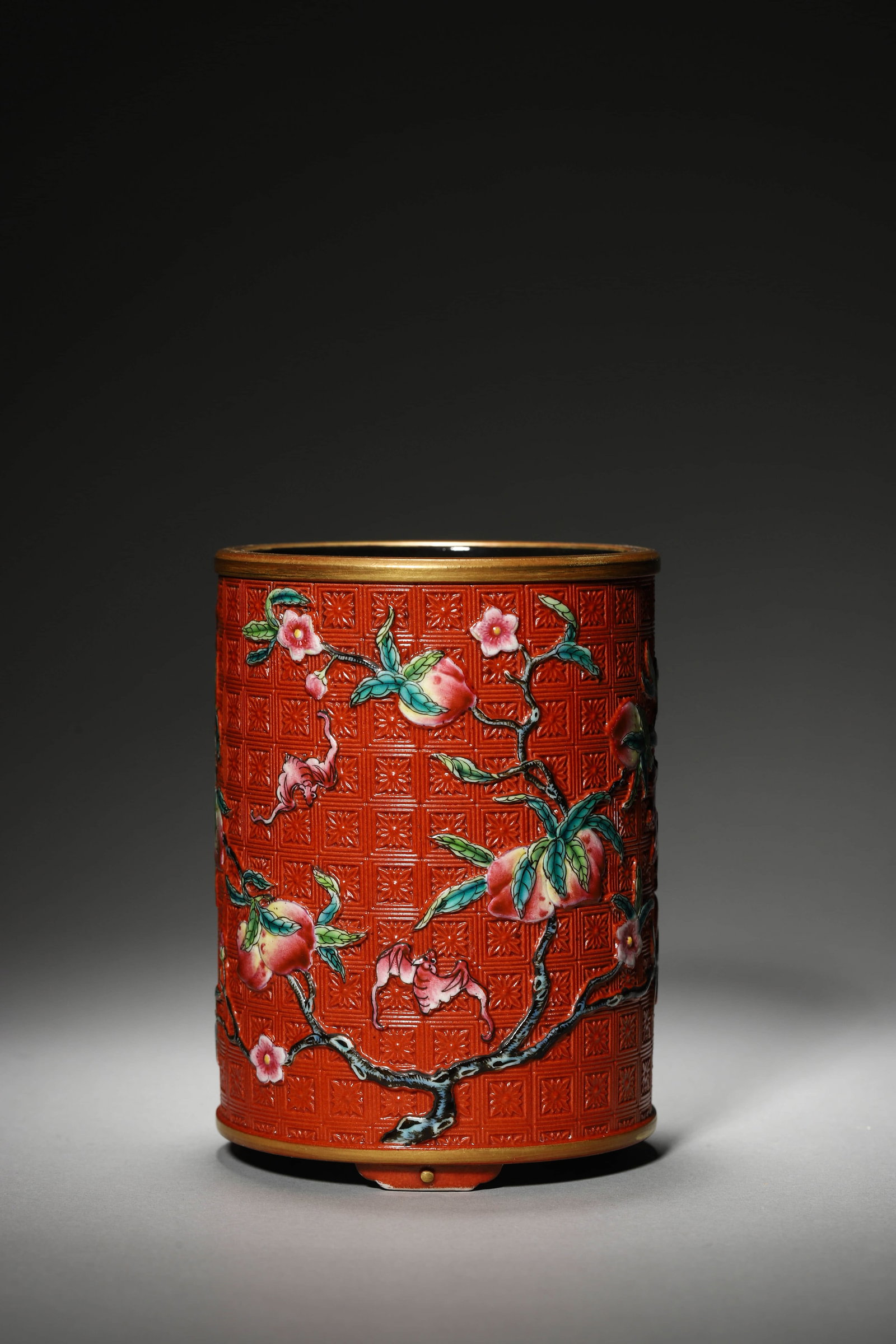 Lacquer Imitation Brush Pot - 2