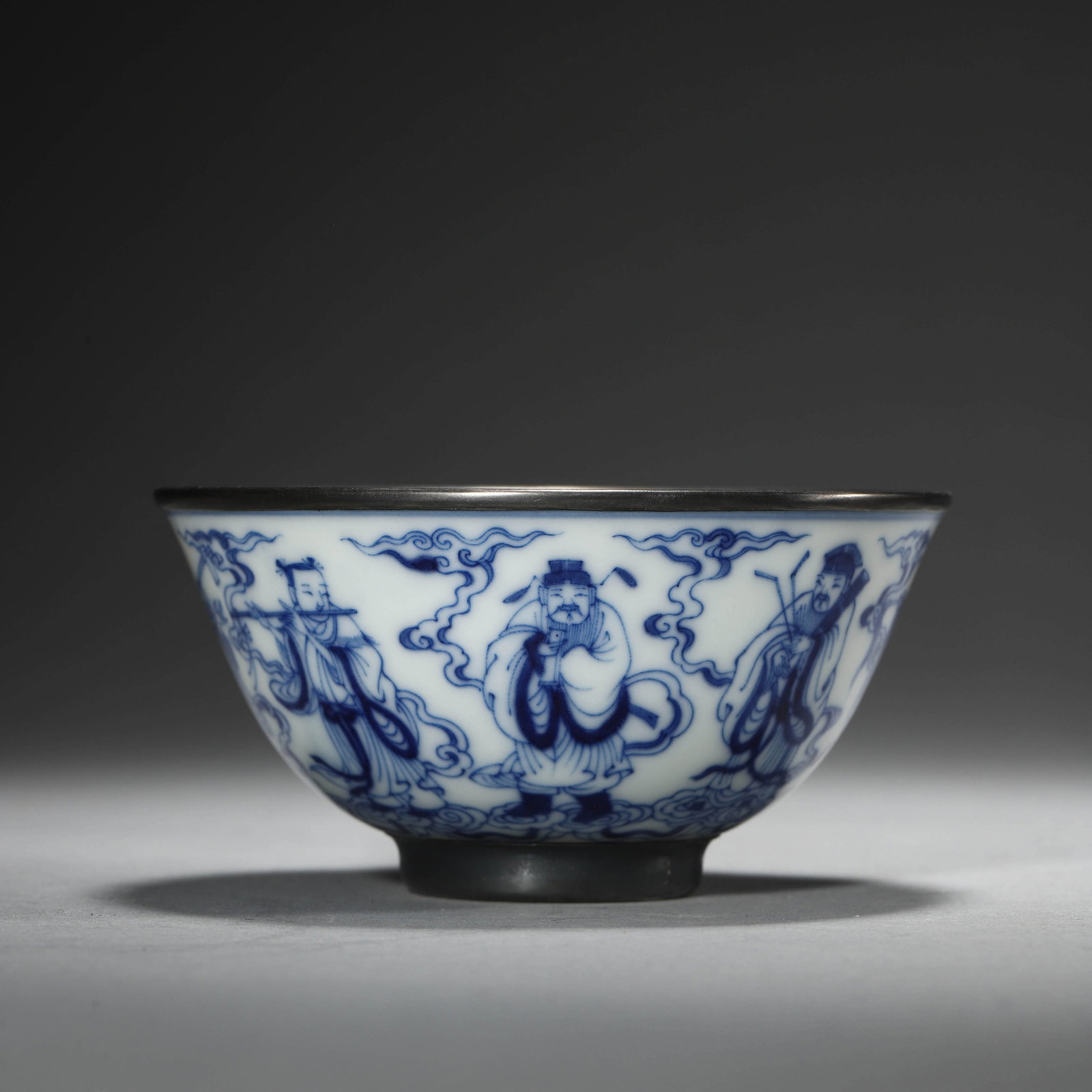 Blue-And-White 'Eight Immortals' Bowl: Blue-And-White 'Eight Immortals' Bowl Diam.9cm Height:4.5cm
