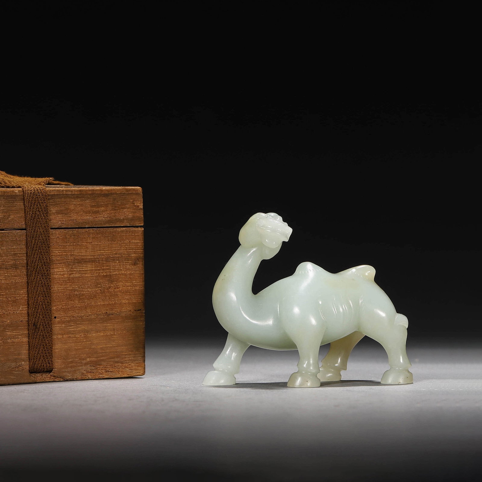 Carved Jade Bactrian-Camel: Carved Jade Bactrian-Camel Length:6.5cm, Width:2.6cm, Height:5.7cm,