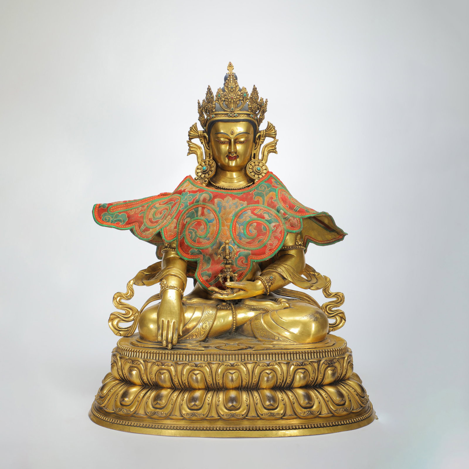 Gilt-Bronze Figure of a Tibetan Buddhist Deity (1 of 10)