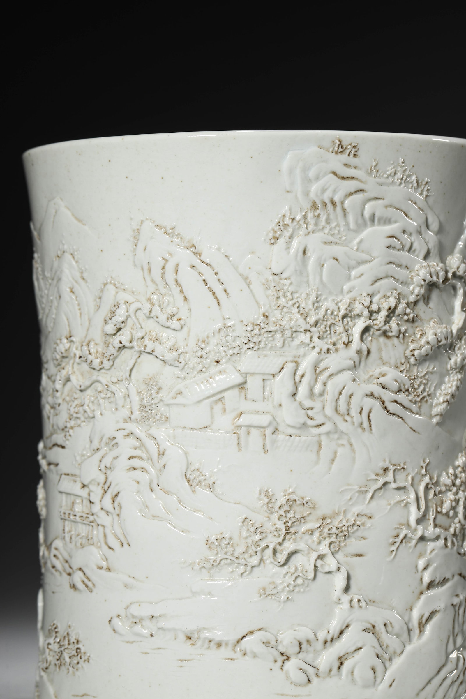Carved Porcelain Brush Pot - 5
