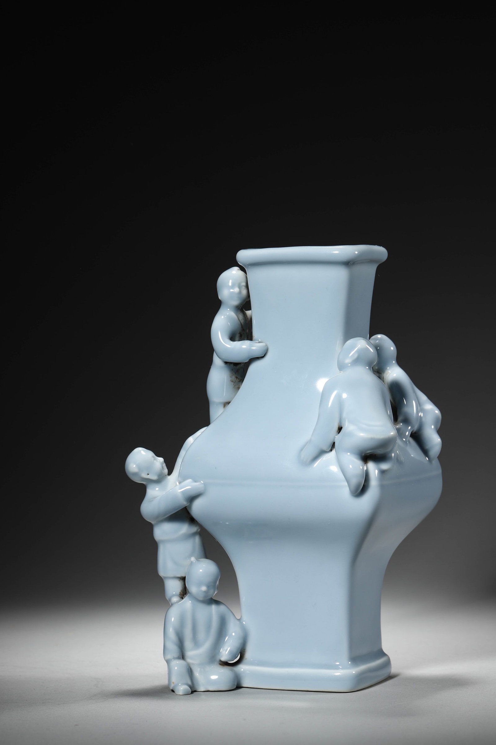 Blue-Ground Boys' Vase - 2