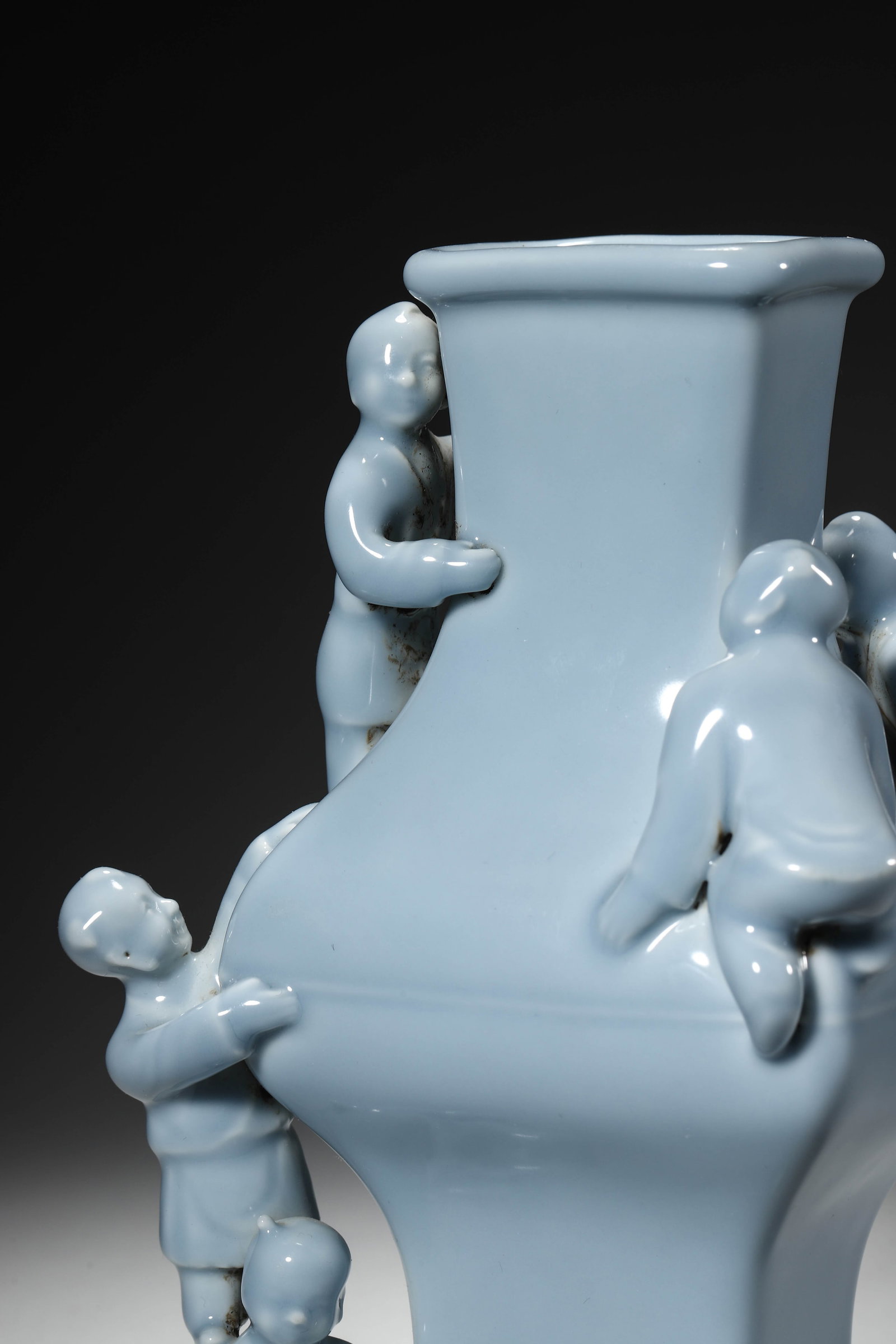 Blue-Ground Boys' Vase - 4