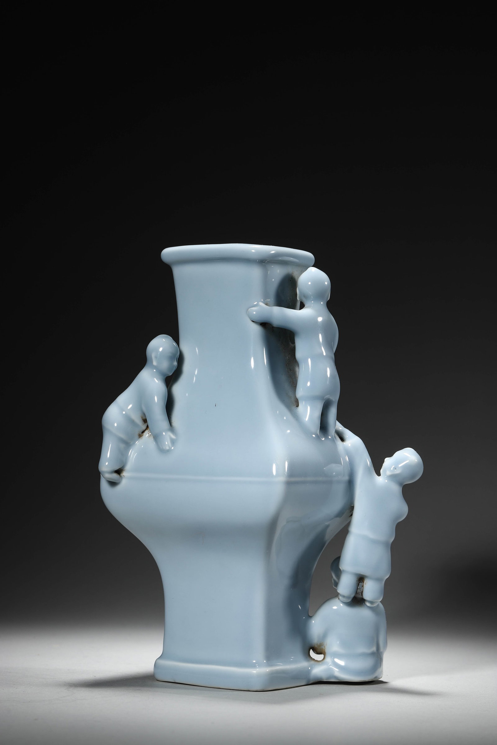 Blue-Ground Boys' Vase - 5