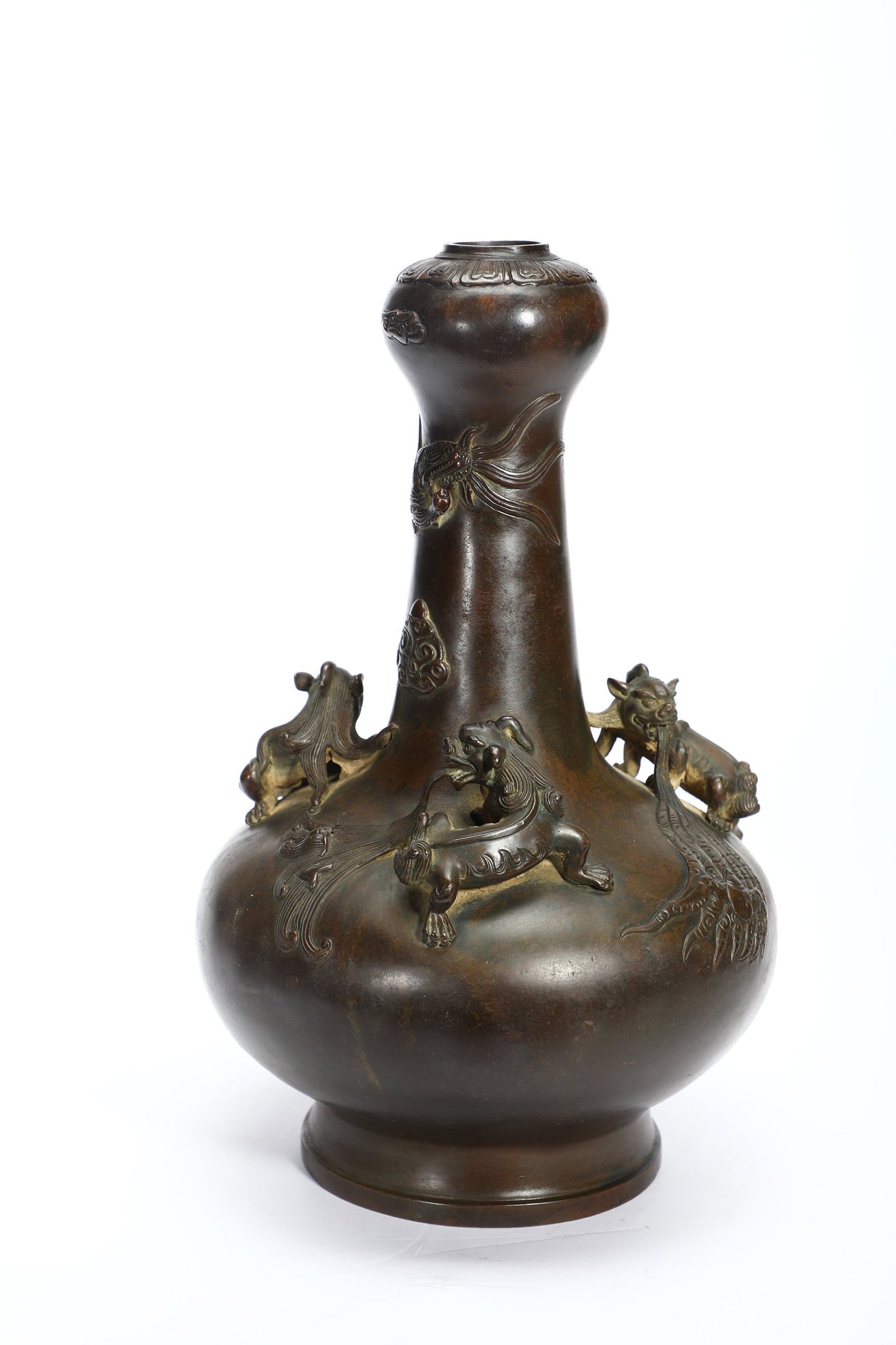 Bronze 'Double-Dragon' Vase - 5