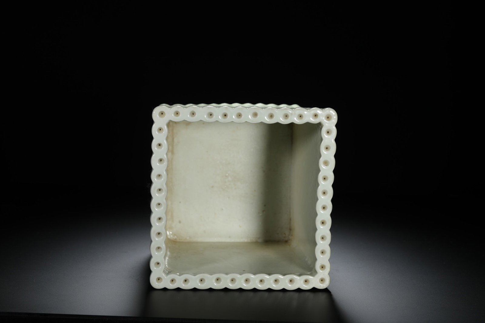 Celadon Glazed Bamboo Brushpot - 9