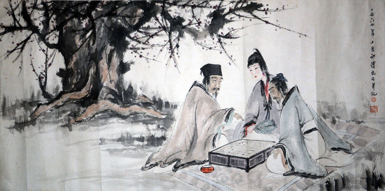 Chinese Drawing Figure Painting, Fu Baoshi Mark (1 of 6)