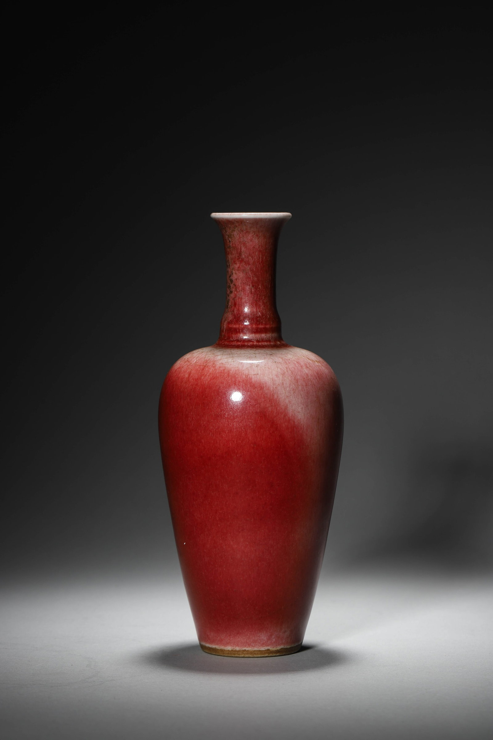 Peach Bloom Glaze Olive-Shape Vase - 2